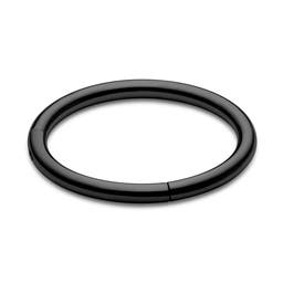 Piercing anneau noir en acier chirurgical 9 mm 