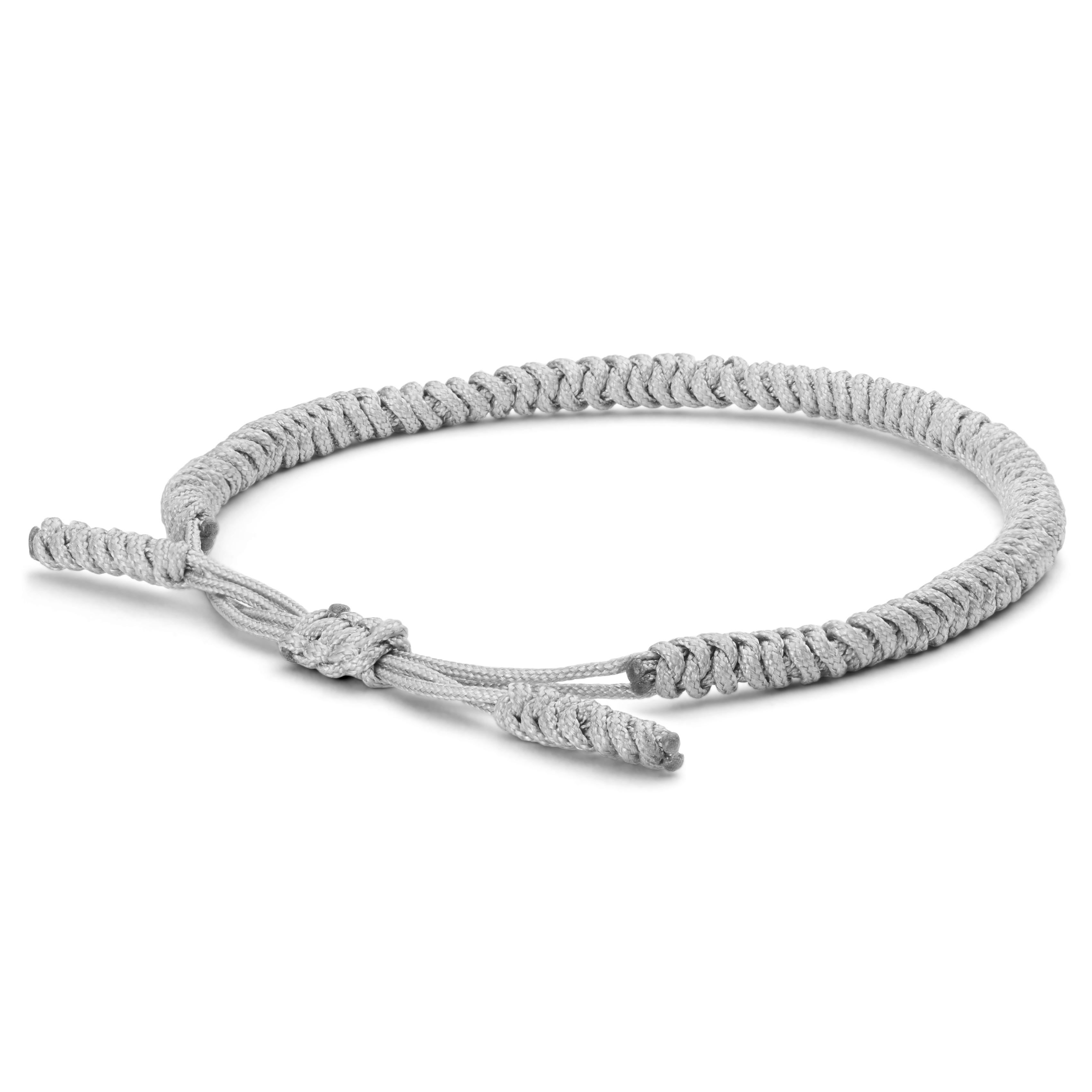 Pulsera con nudo de la suerte gris Whit  - 2