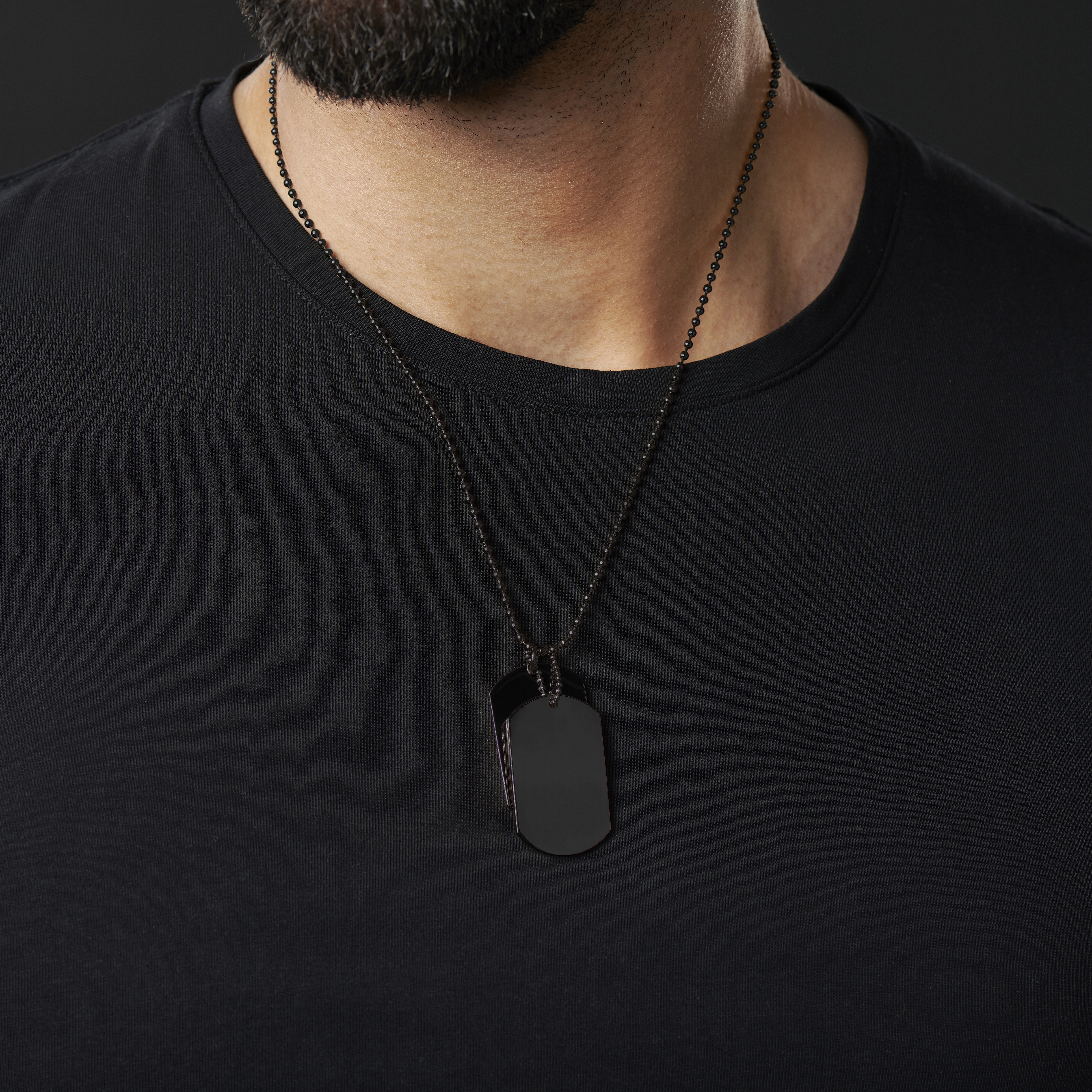 【WE11DONE】 Colored Ball Chain Necklace Black Amazon.com: bouti1583 Black Oxide Stainless Steel Ball Chain