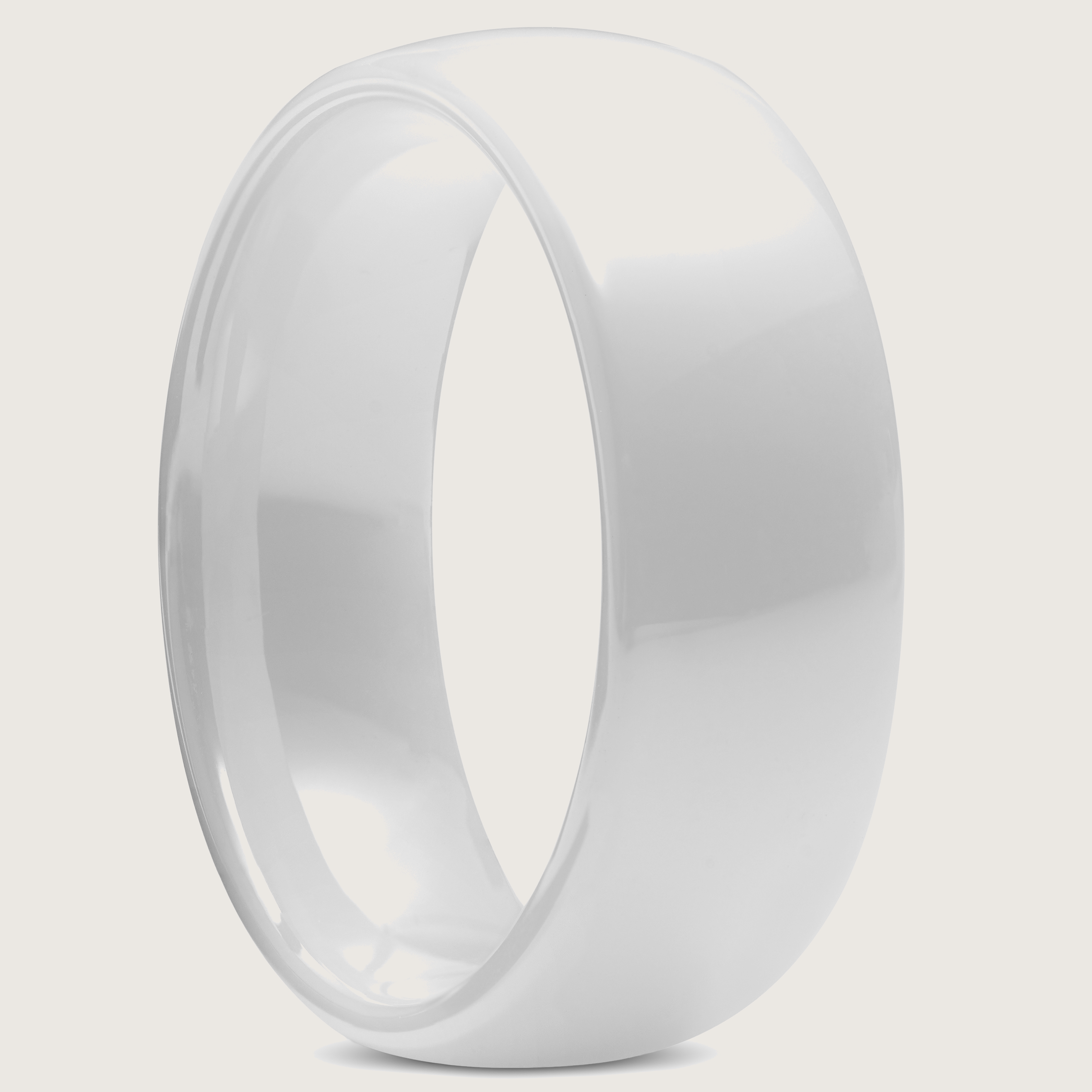 POYA White Ceramic Wedding Band With Colorful Aluminum Liner – Comfort Fit For Men & Women - View #8
