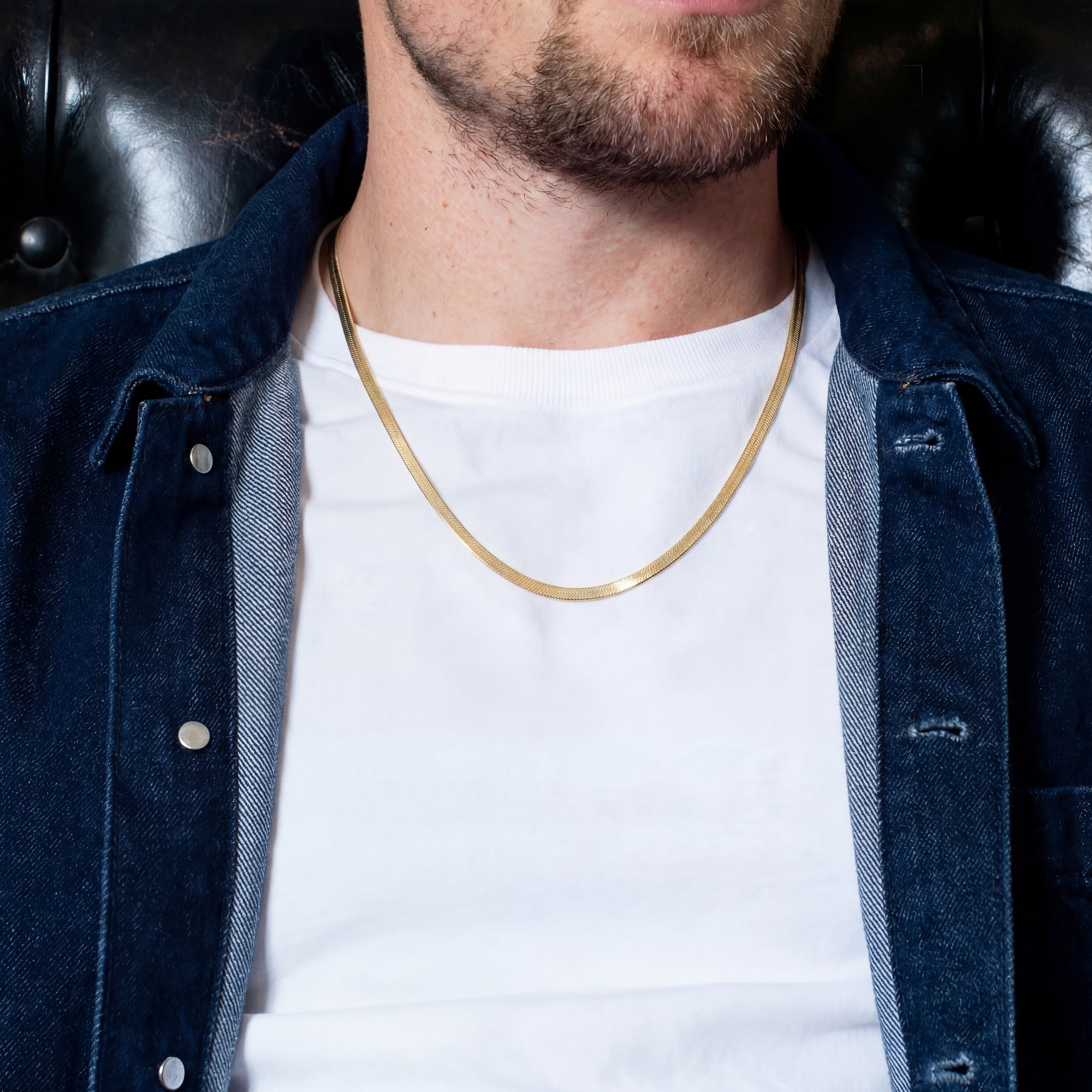 Essentials | 4 mm kullanvärinen kalanruotoketjuinen kaulakoru - 2