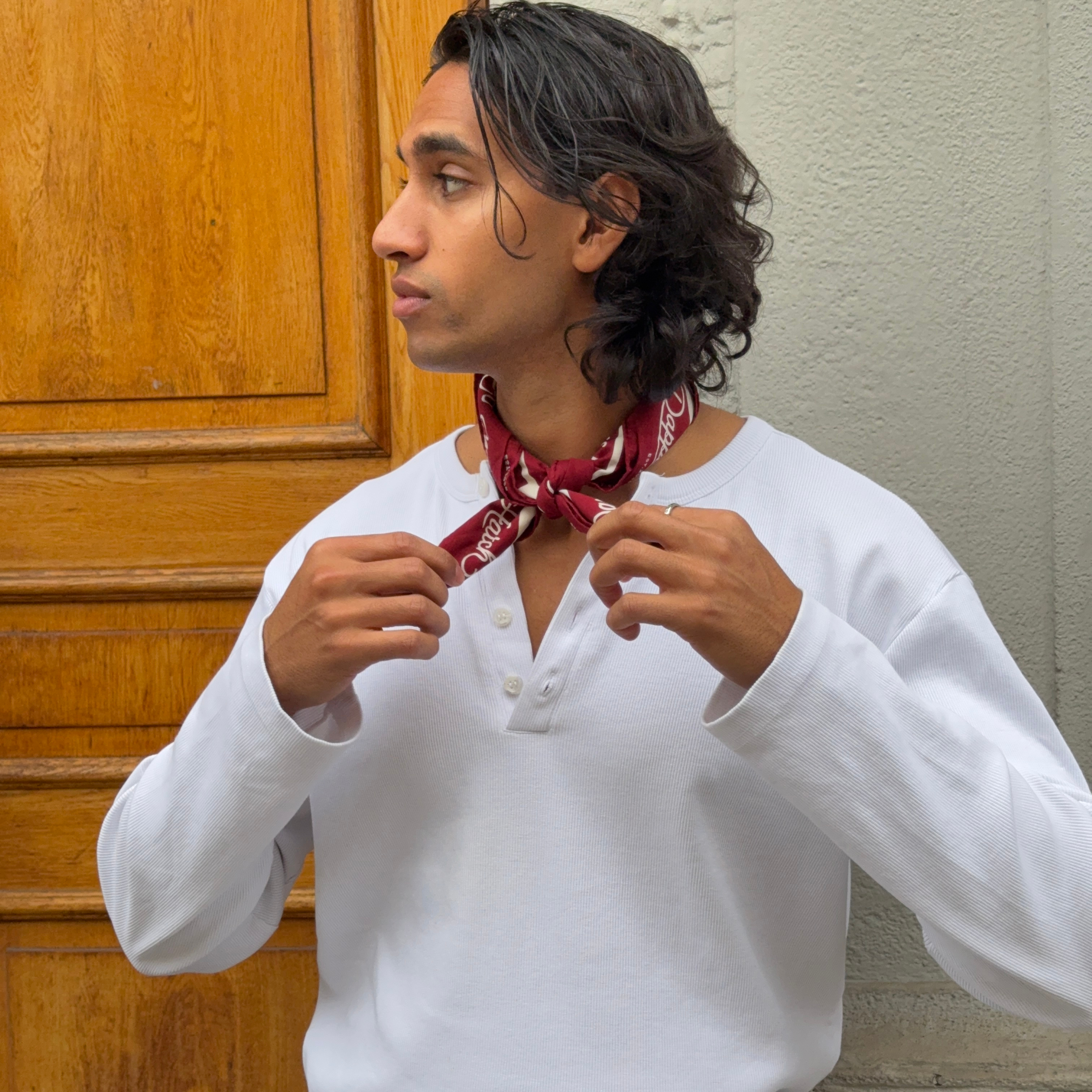 The Intro | Bordó Western pamut bandana - 6