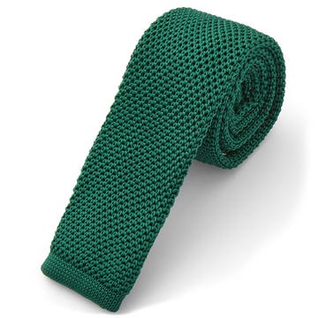 Forest Green Polyester Knitted Tie