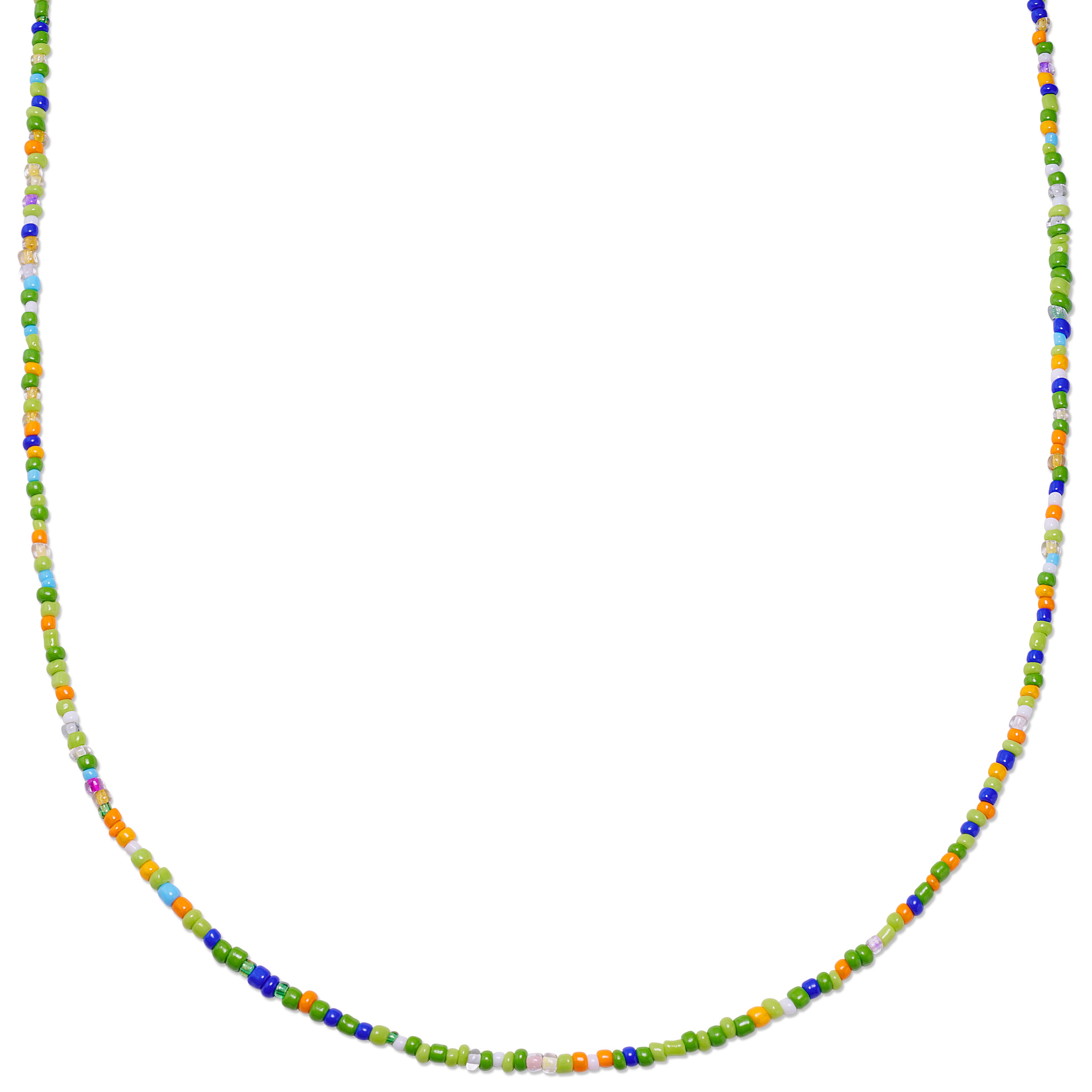 Amalfi | Grüne, mehrreihige Glasperlen-Halskette - 1