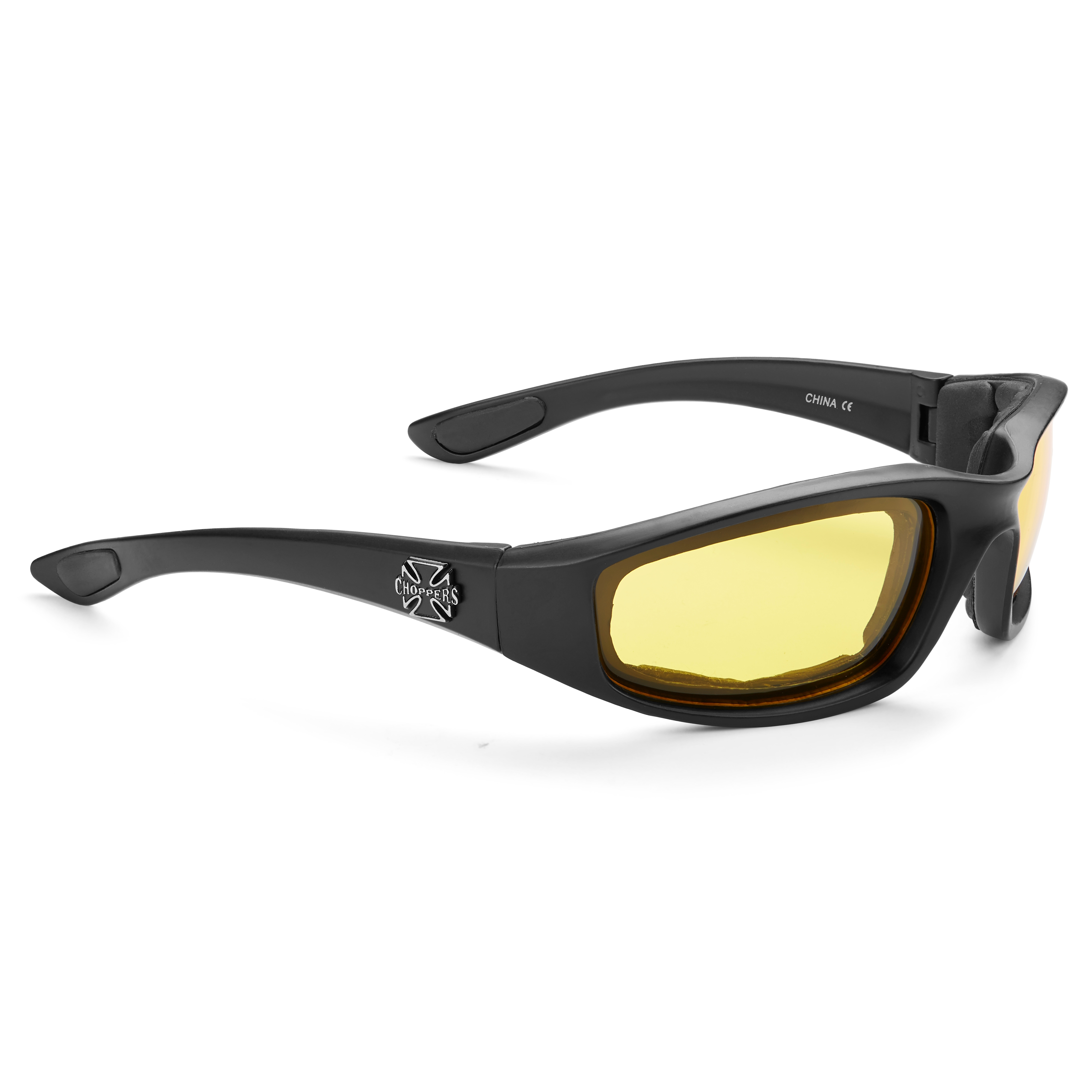 Lunettes de soleil matelassées noir et ambre - 3