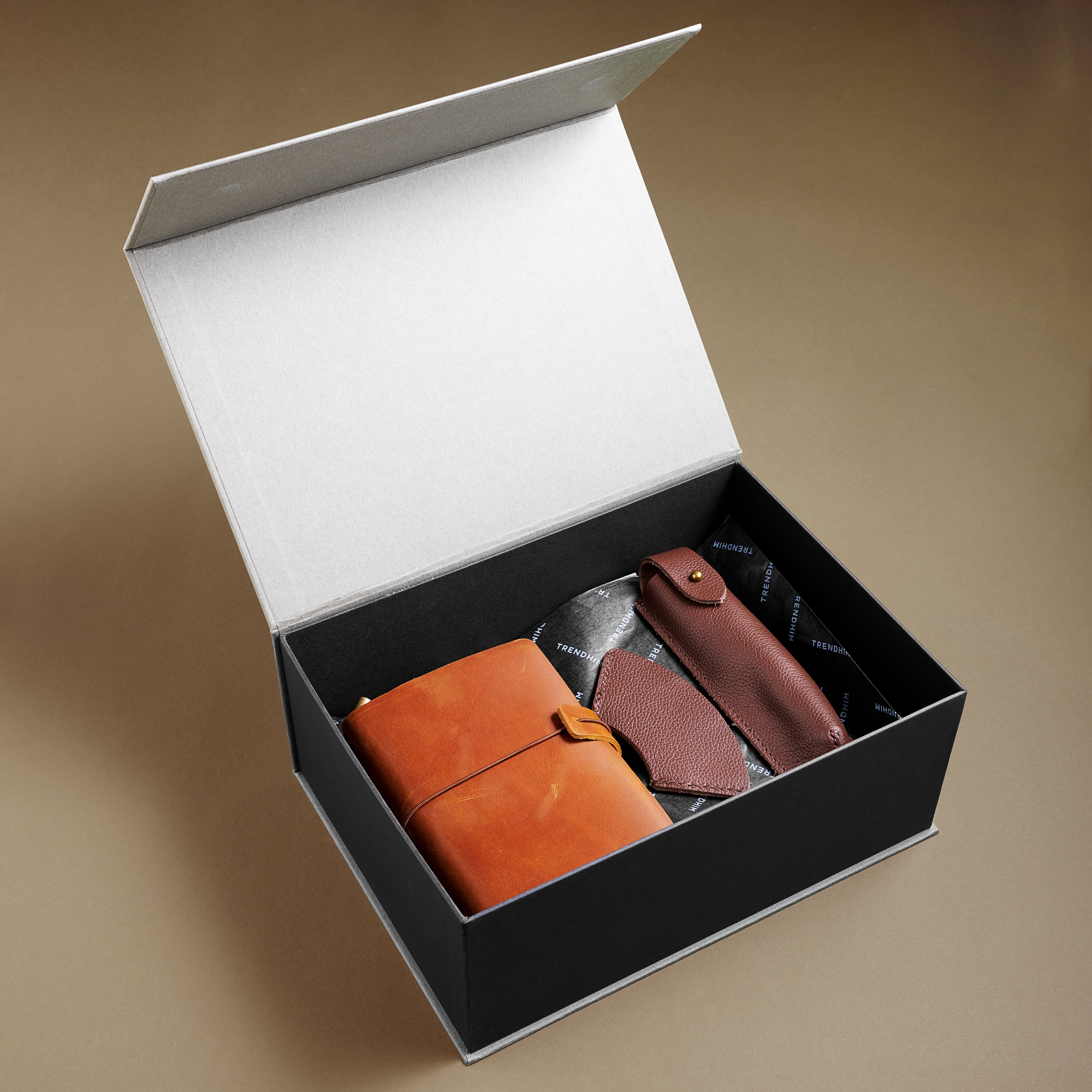 Caja de regalo de diario profesional | cuero marrón - 3