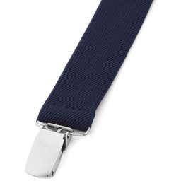 Deep Blue Slim Clip-On Suspenders  - 3 - gallery