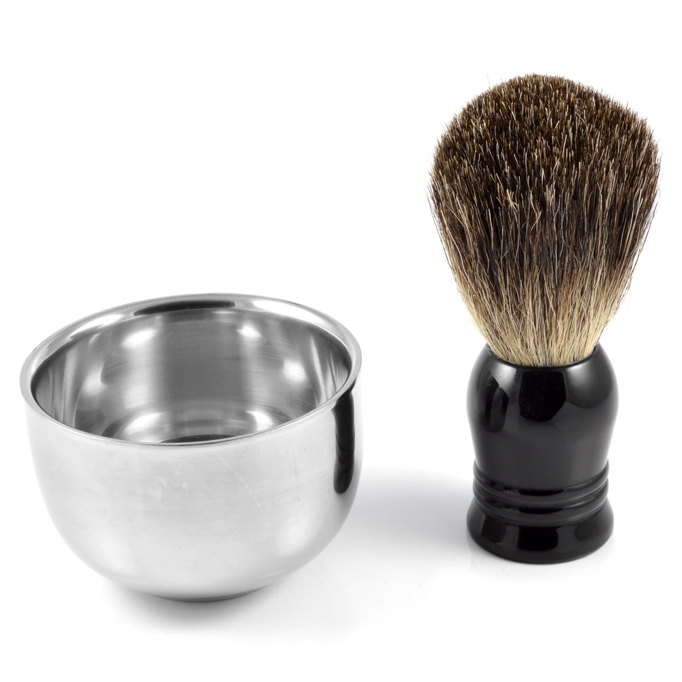 Bowl & Pure Badger Shaving Brush Set - 3