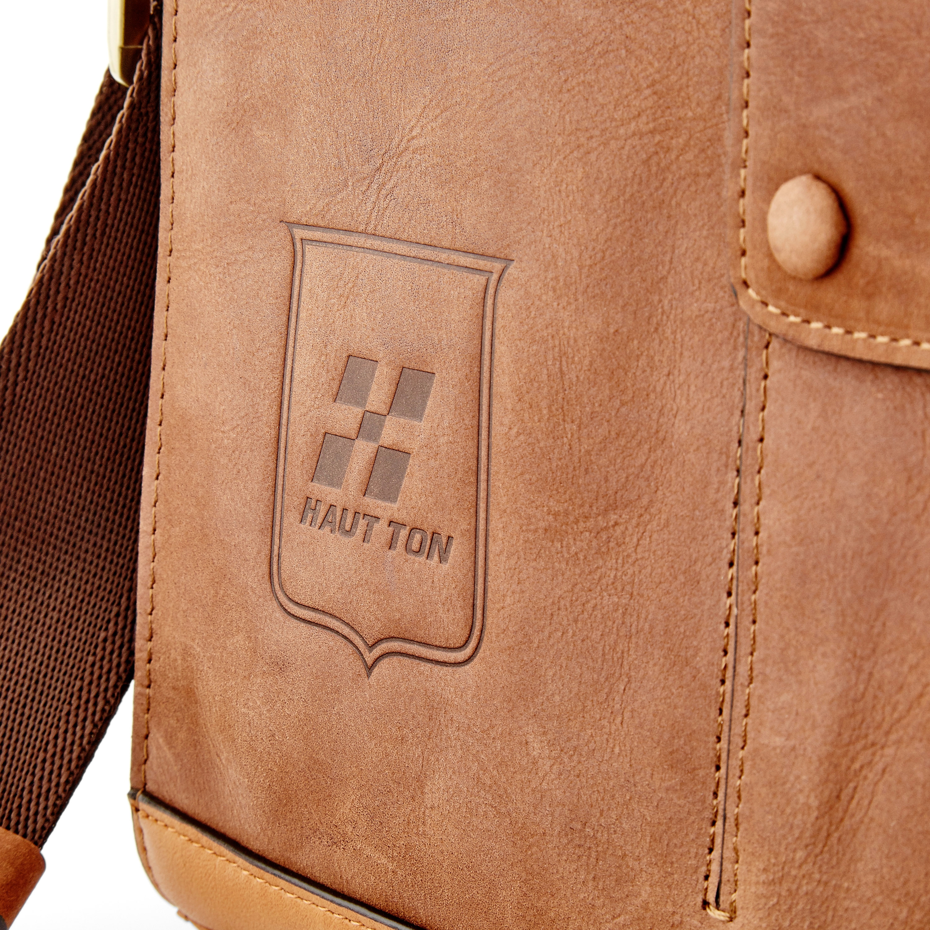 Brown Leather School Satchel - 5