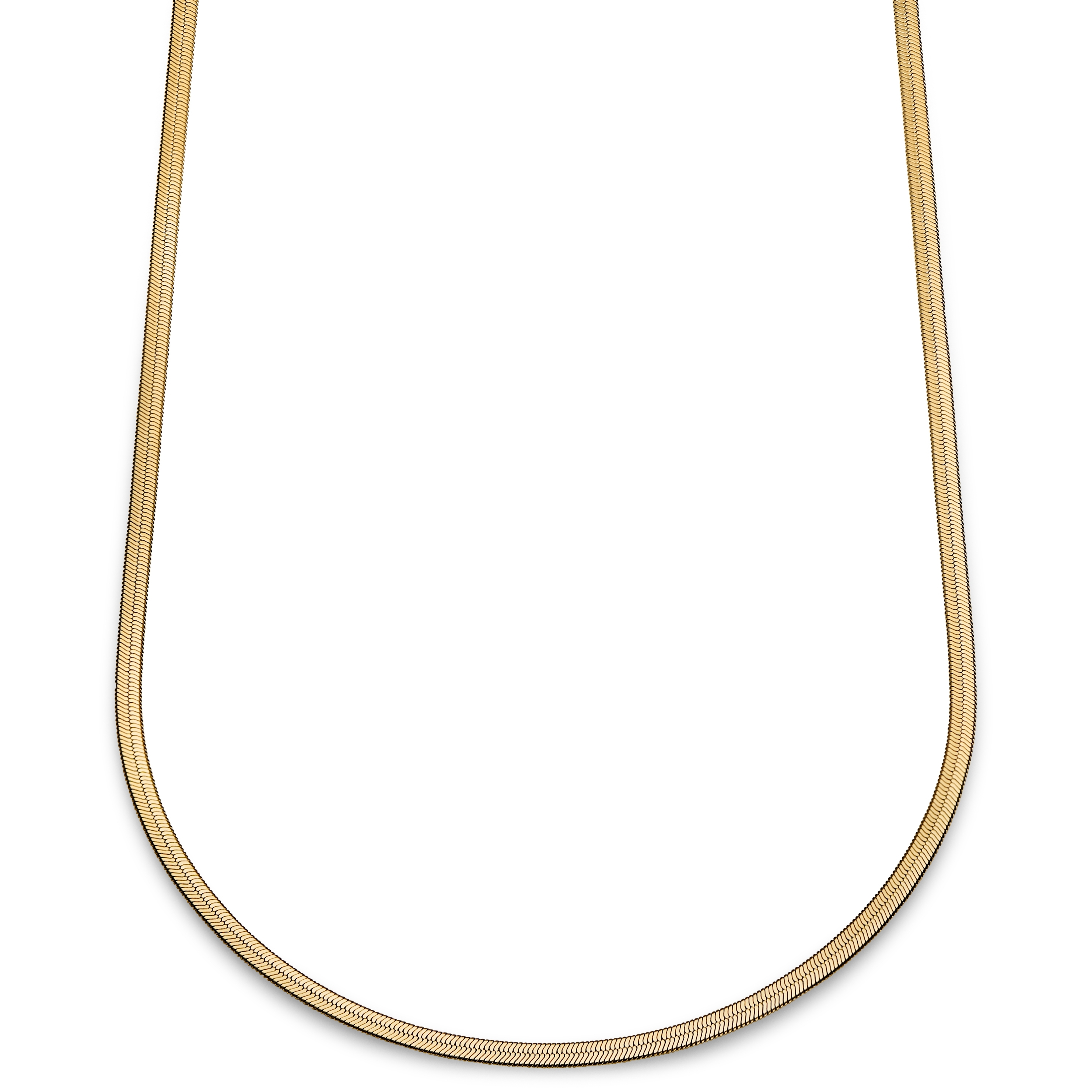 Real gold herringbone on sale necklace