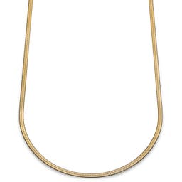 Essentials | 4 mm Gold-Tone Herringbone Chain Necklace
