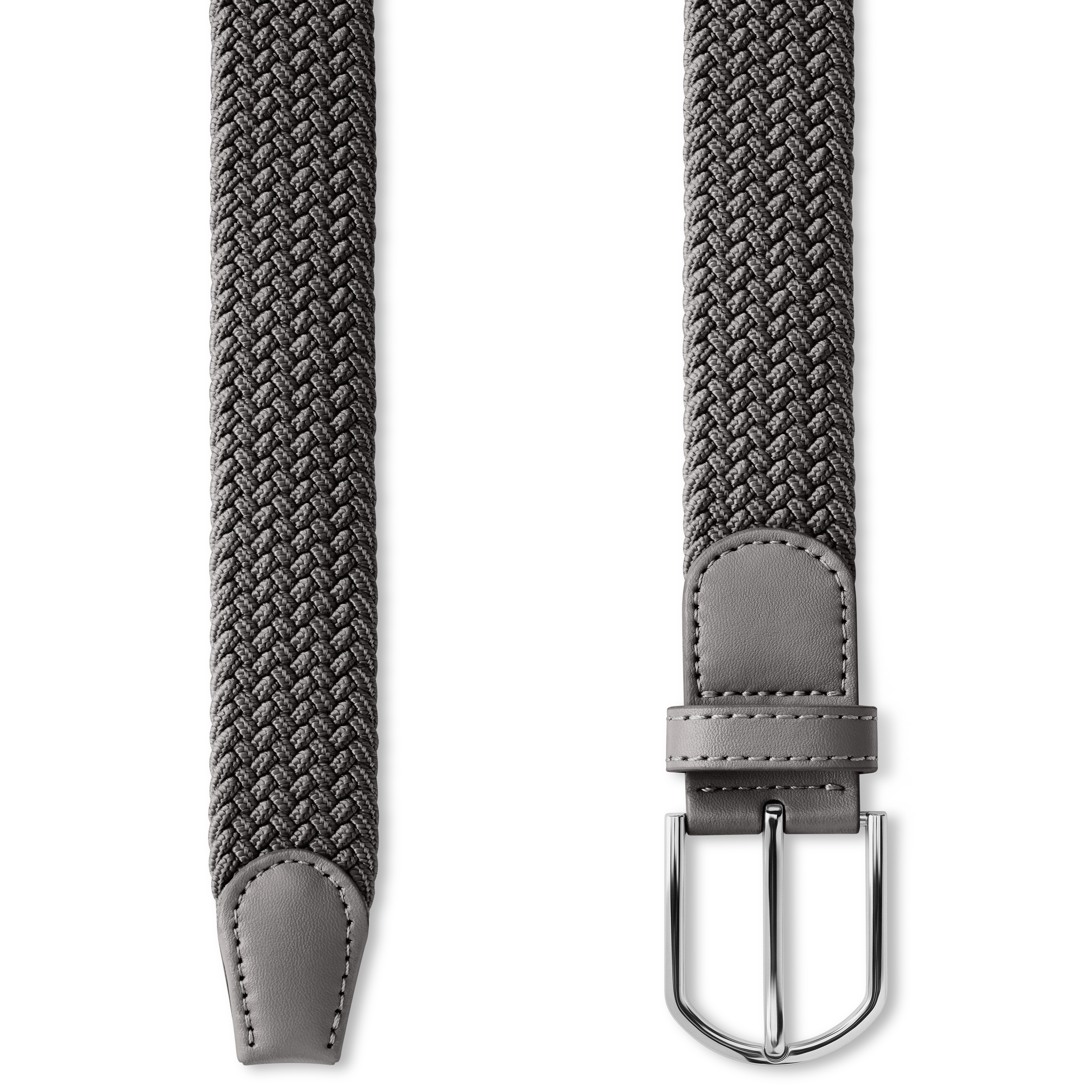 Γκρι ελαστική πλεκτή ζώνη από καμβά - 2