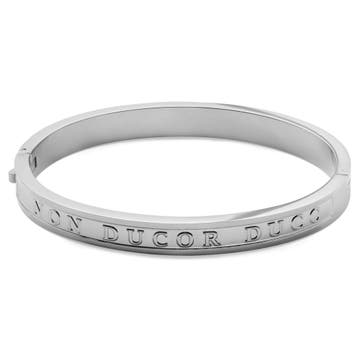 Arie | Silver-Tone Stainless Steel Duco Bangle Bracelet