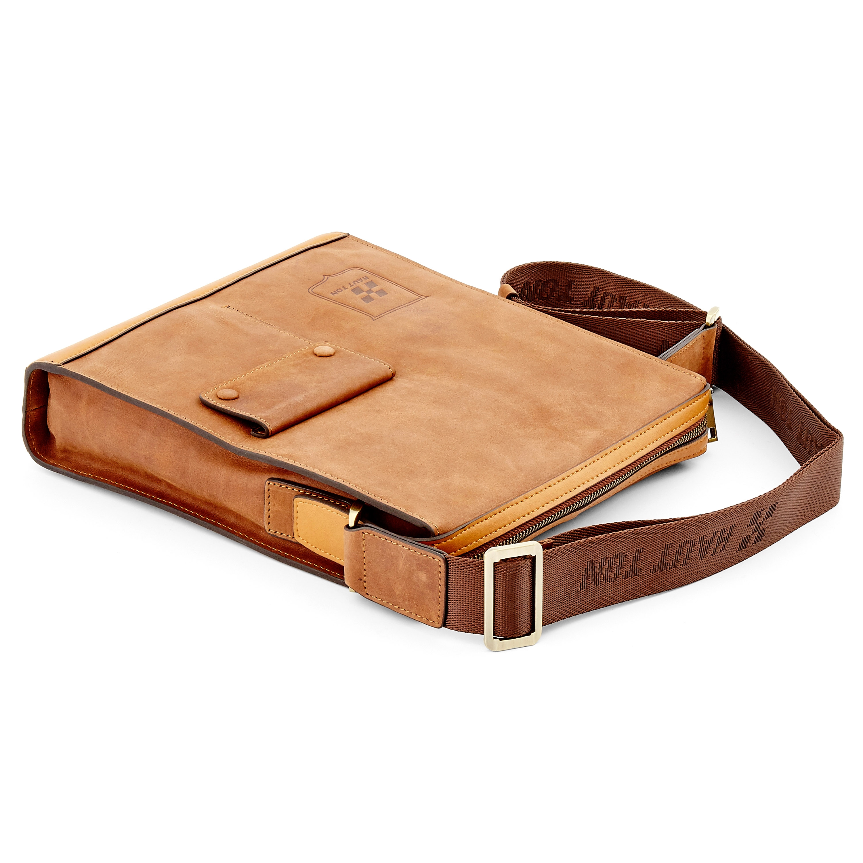 Brown Leather School Satchel - 3