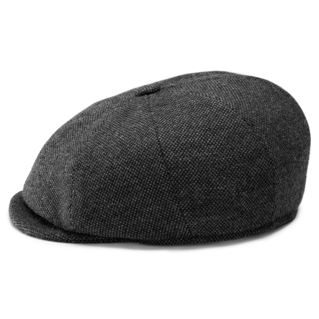 Moda | Dark Grey Wool Newsboy Cap | In stock! | Fawler
