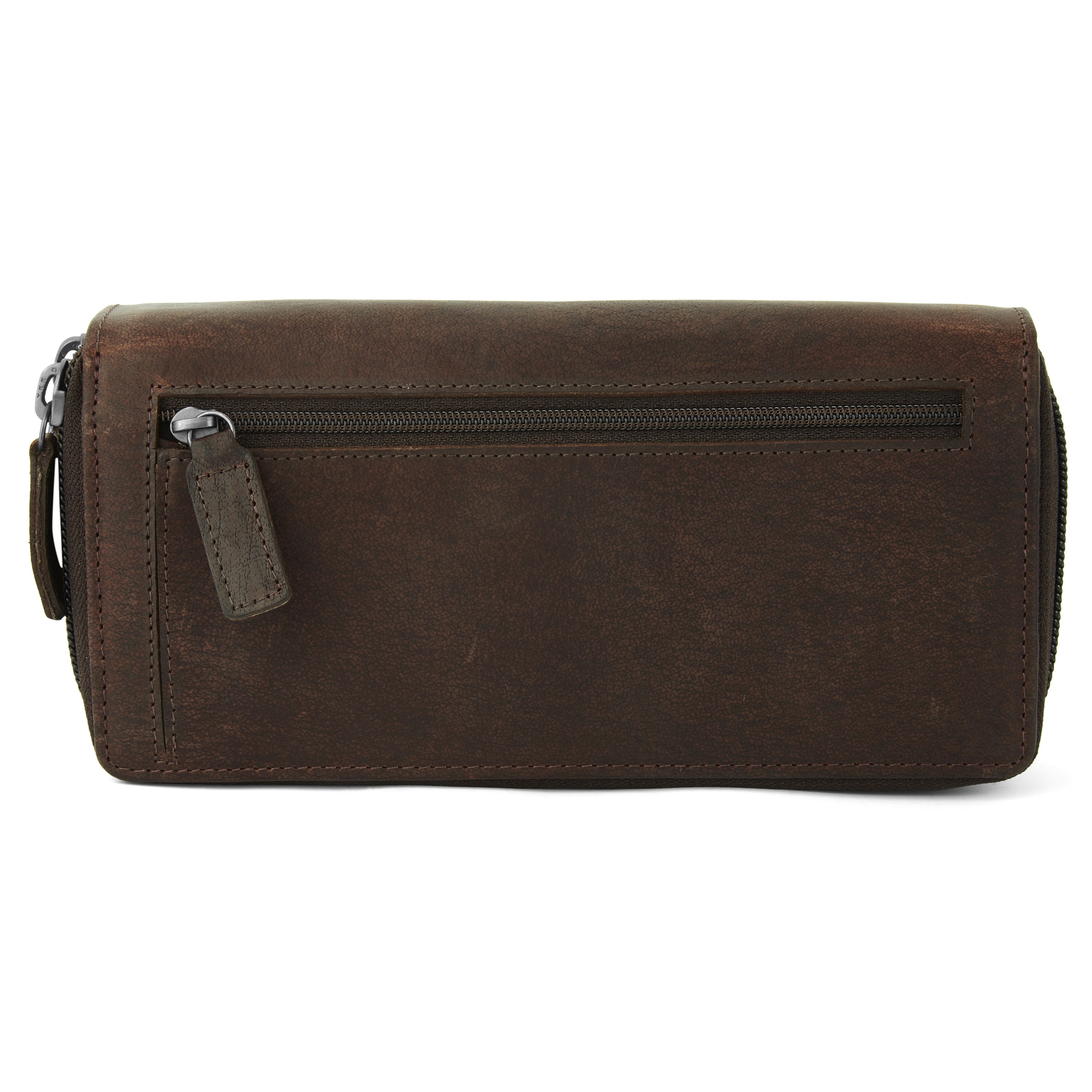 Oxford Accordion Brown Leather Wallet - 4