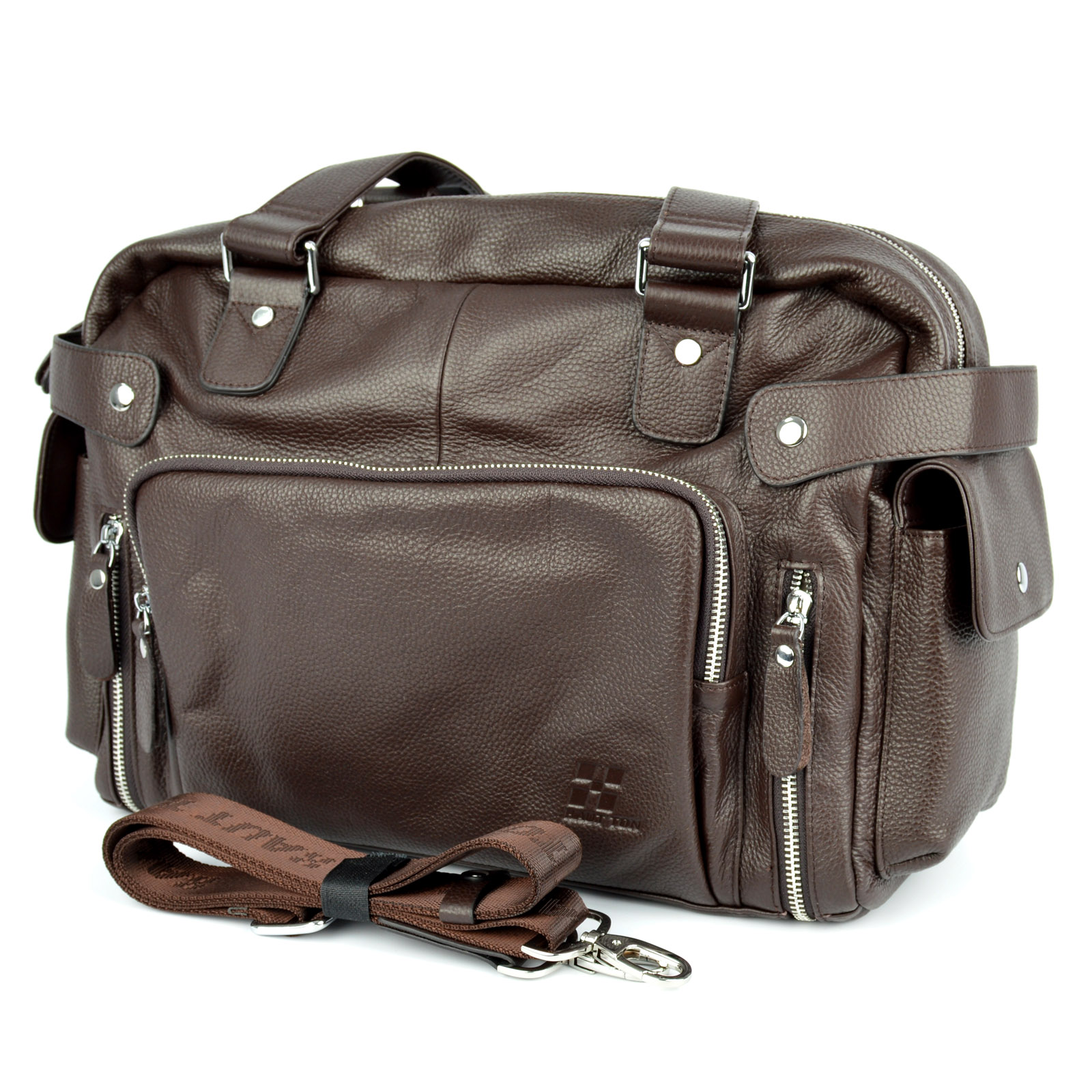 Bolsa de cuero marrón exclusivo VT - 10