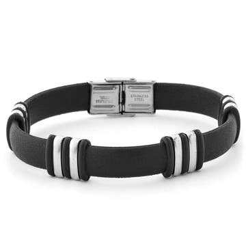 Rubber Stainless Steel Casual Bracelet Rubber Stainless Steel Casual Bracelet