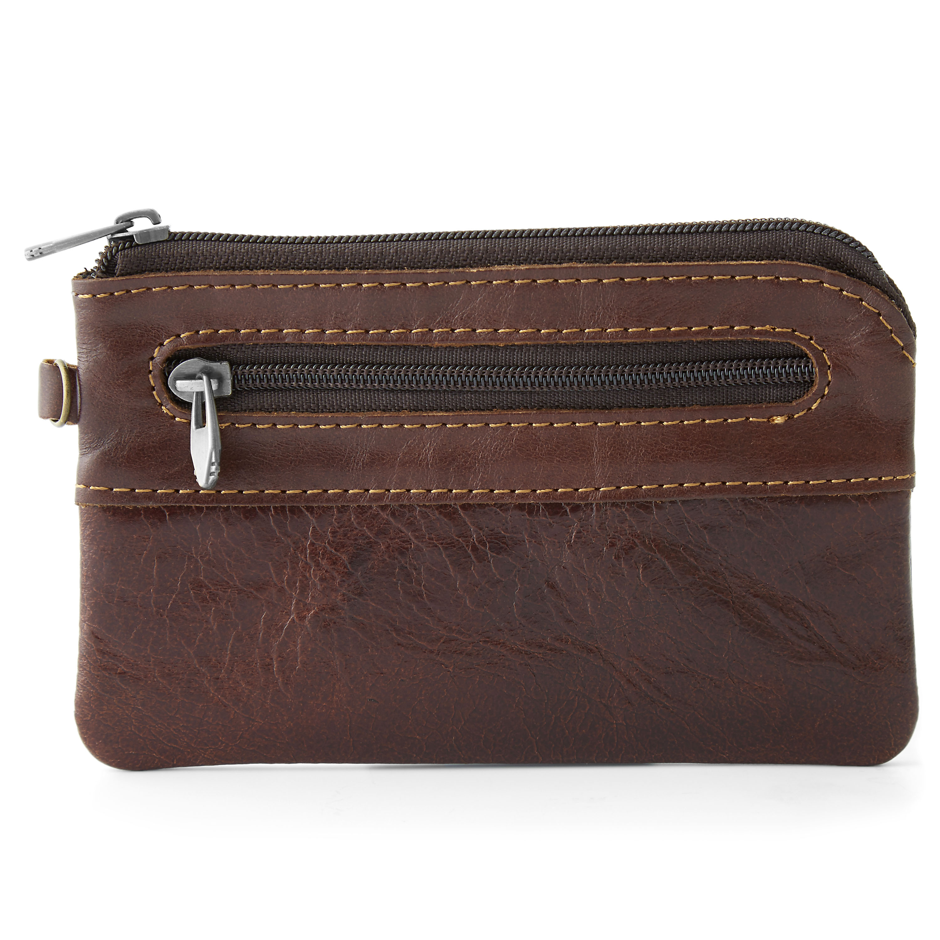 Braune Mini Leder Geldbörse - 3