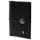 Notebook | Black Leather | Flower Clasp Notebook | Black Leather | Flower Clasp
