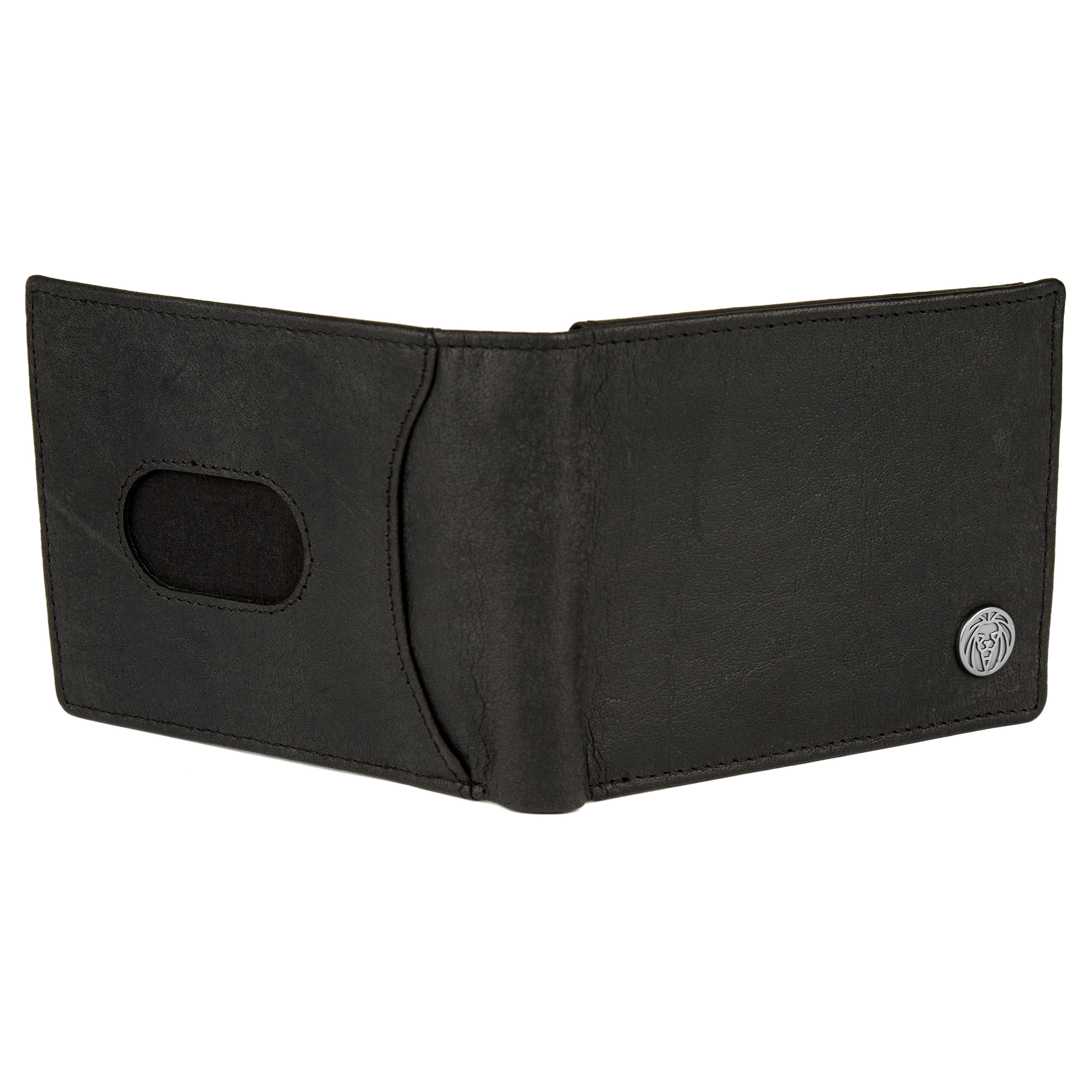 Cartera Oxford de cuero negra plegable rápida - 3