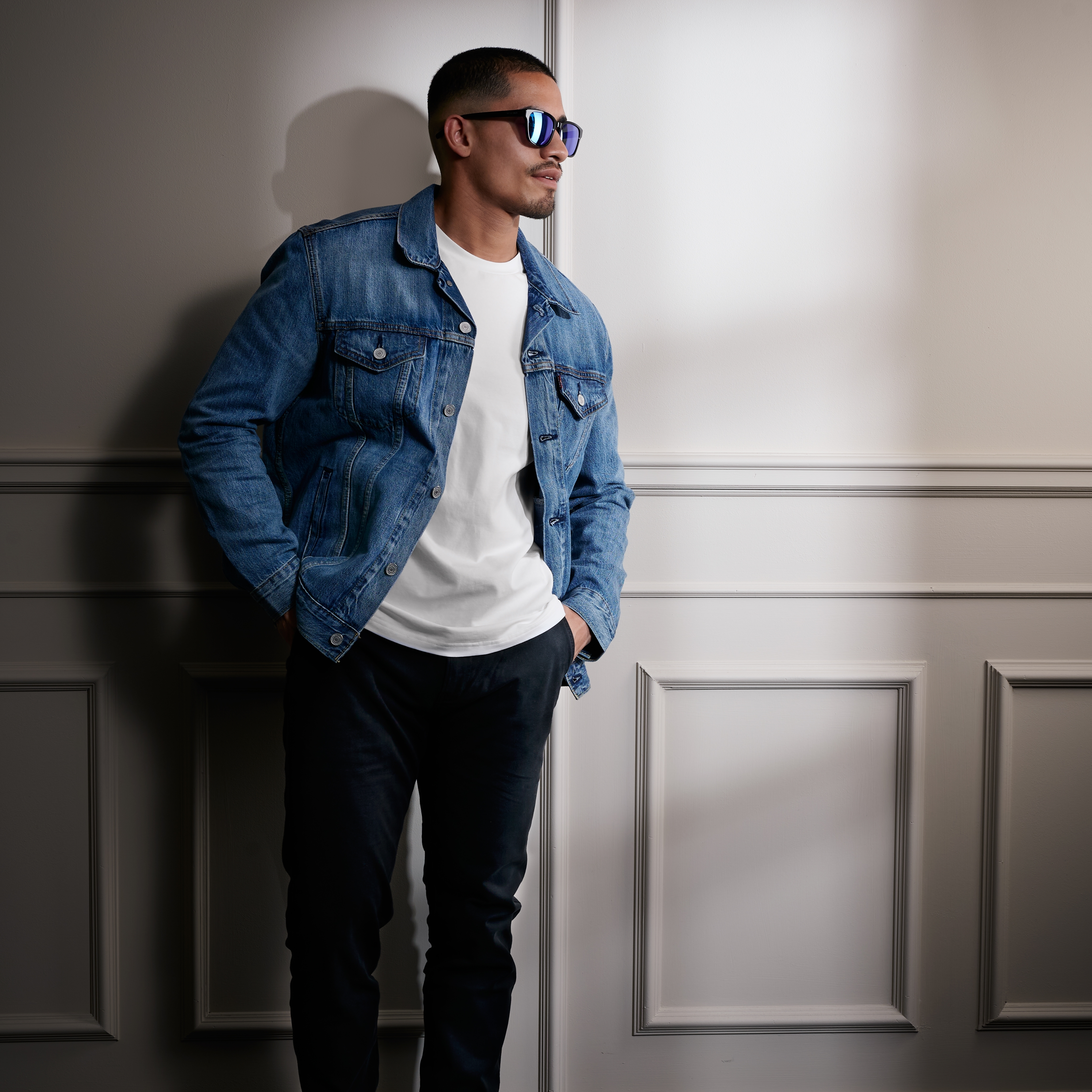 Wilmer Thea Svarta & Blågröna Polariserade Spegelsolglasögon - 3