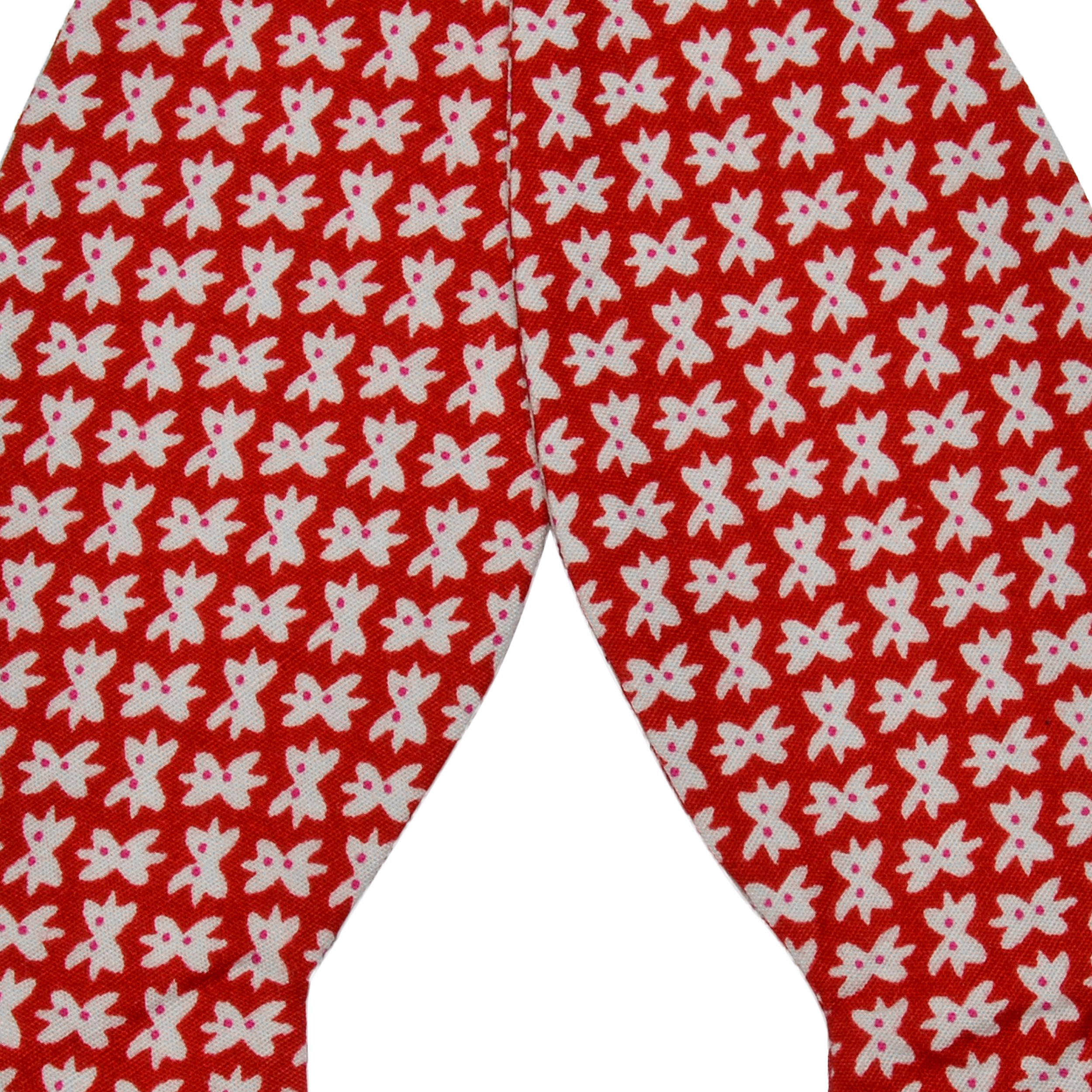 Rote Design Fliege aus Baumwolle zum Selbstbinden - 2