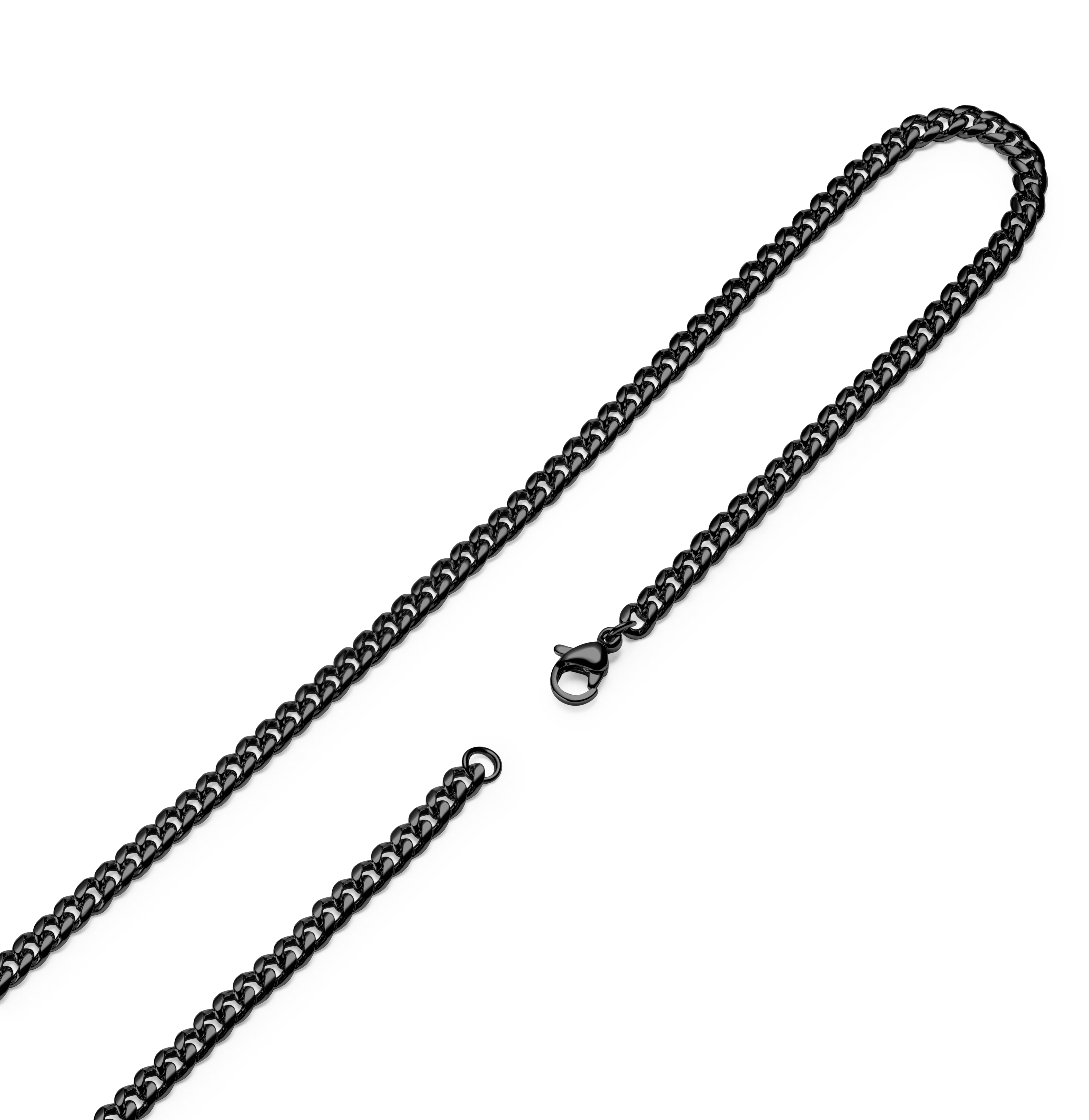 1/8" (3 mm) Black Chain Necklace - 3