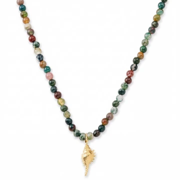 Mediterranean | Earth-Tone Beaded Charm Necklace Mediterranean | Earth-Tone Beaded Charm Necklace