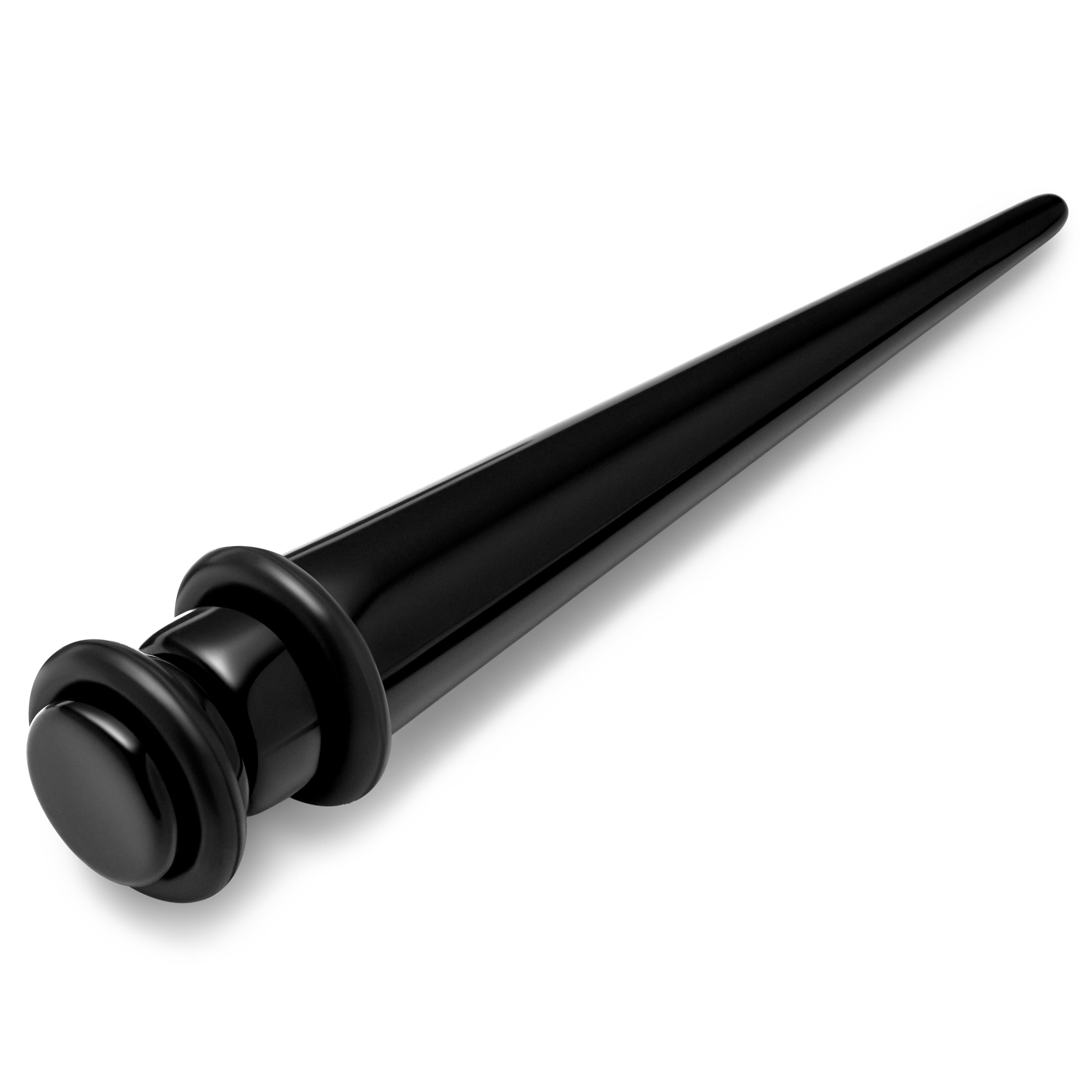 Satago | Faux Écarteur d'Oreille Taper magnétique en acrylique noir 6 mm