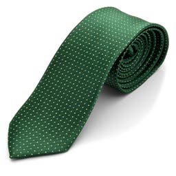 Green & White Dotted Tie