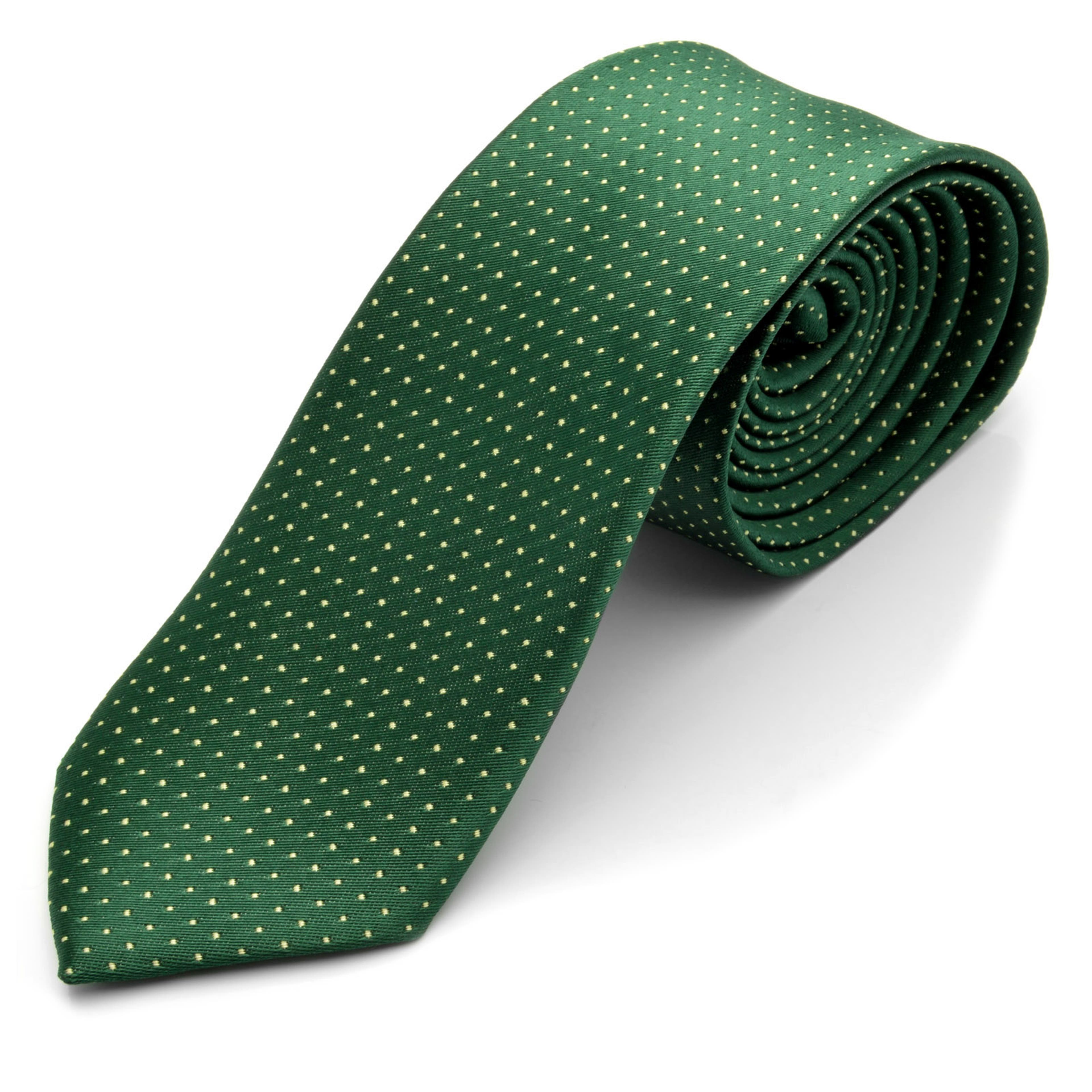 Зелена вратовръзка на точки