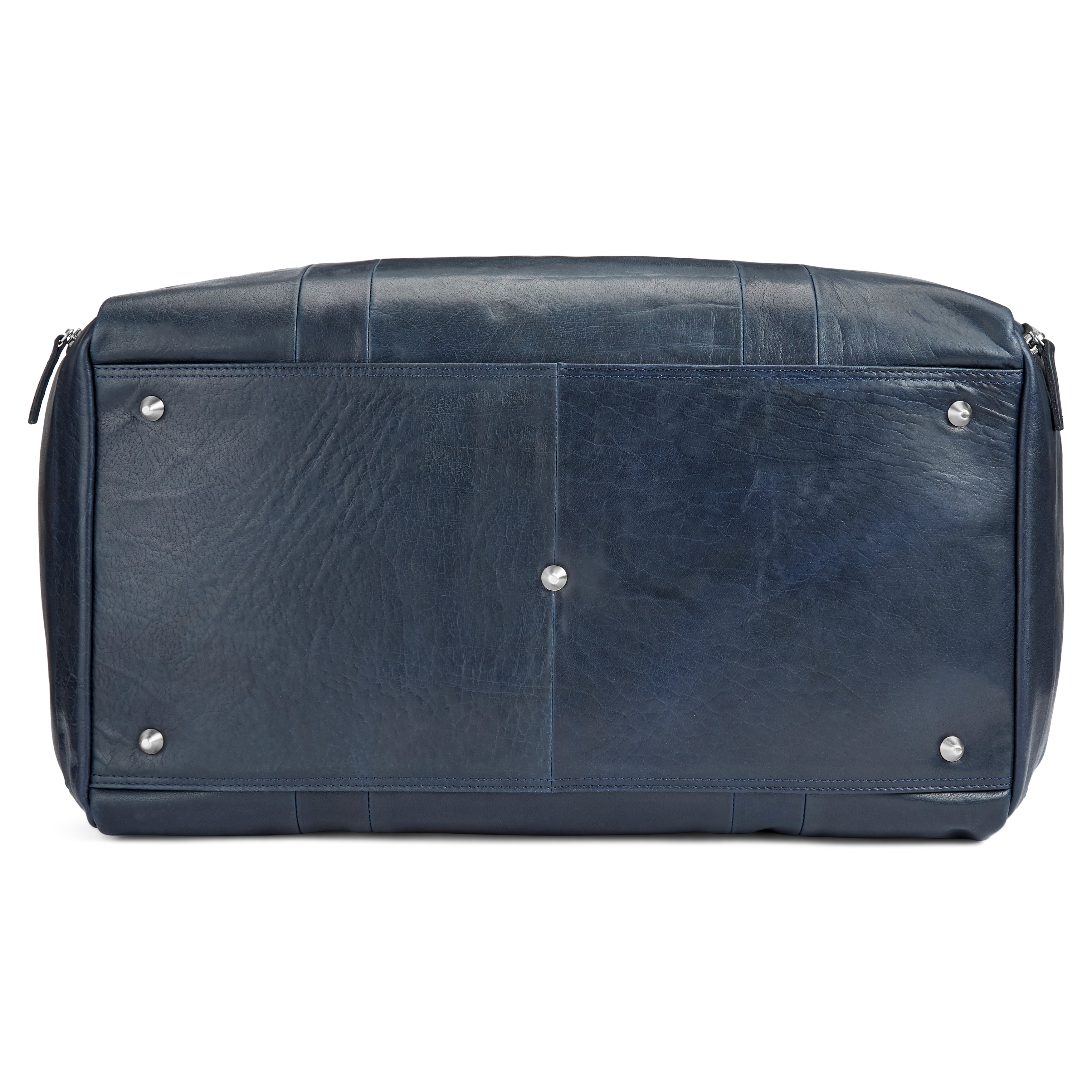 Montreal Large Navy Blue Leather Duffel Bag - 6