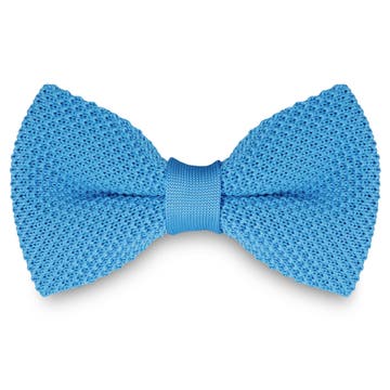Pajarita de punto en azul cerúleo Pajarita de punto en azul cerúleo