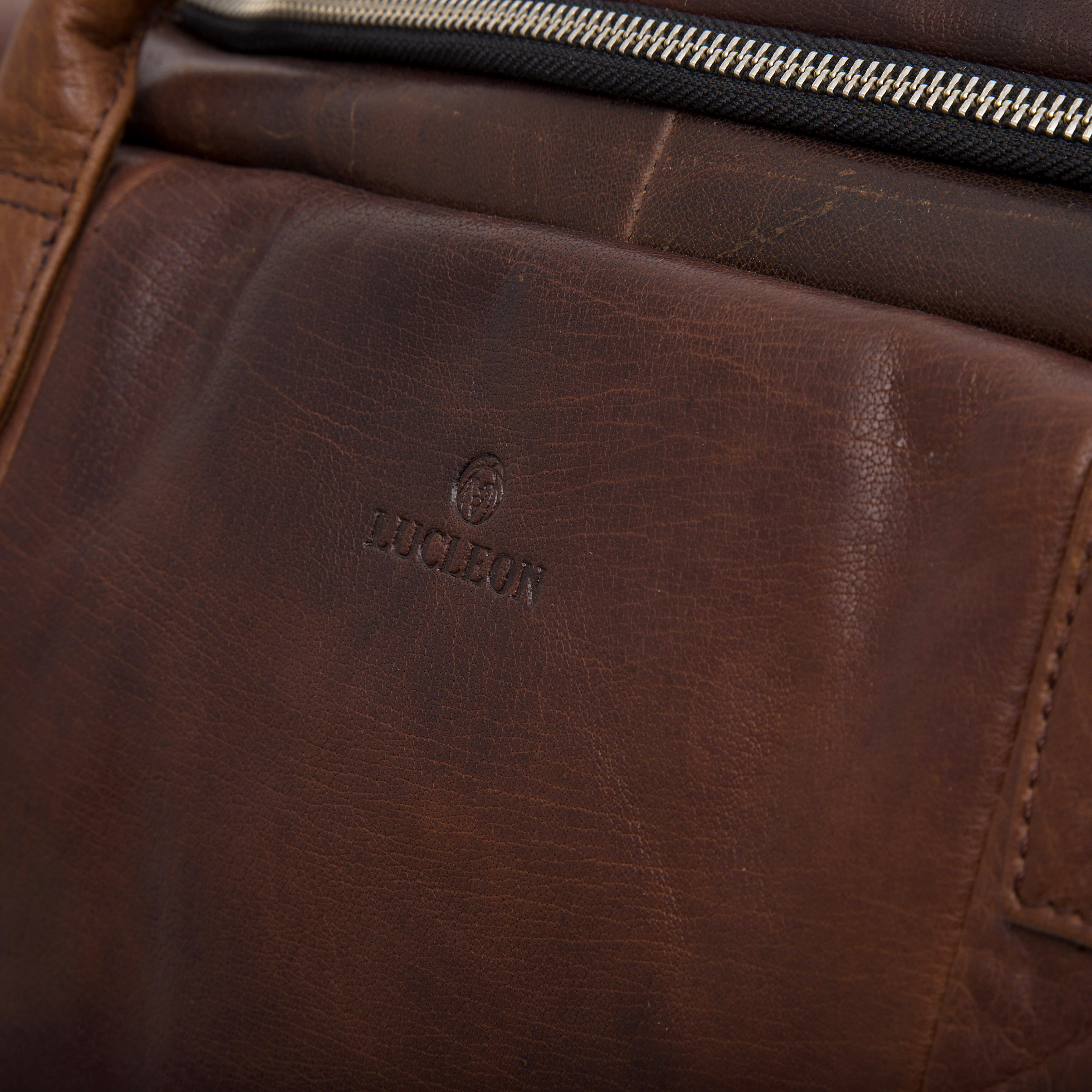 Montreal Large Tan Leather Duffel Bag - 16