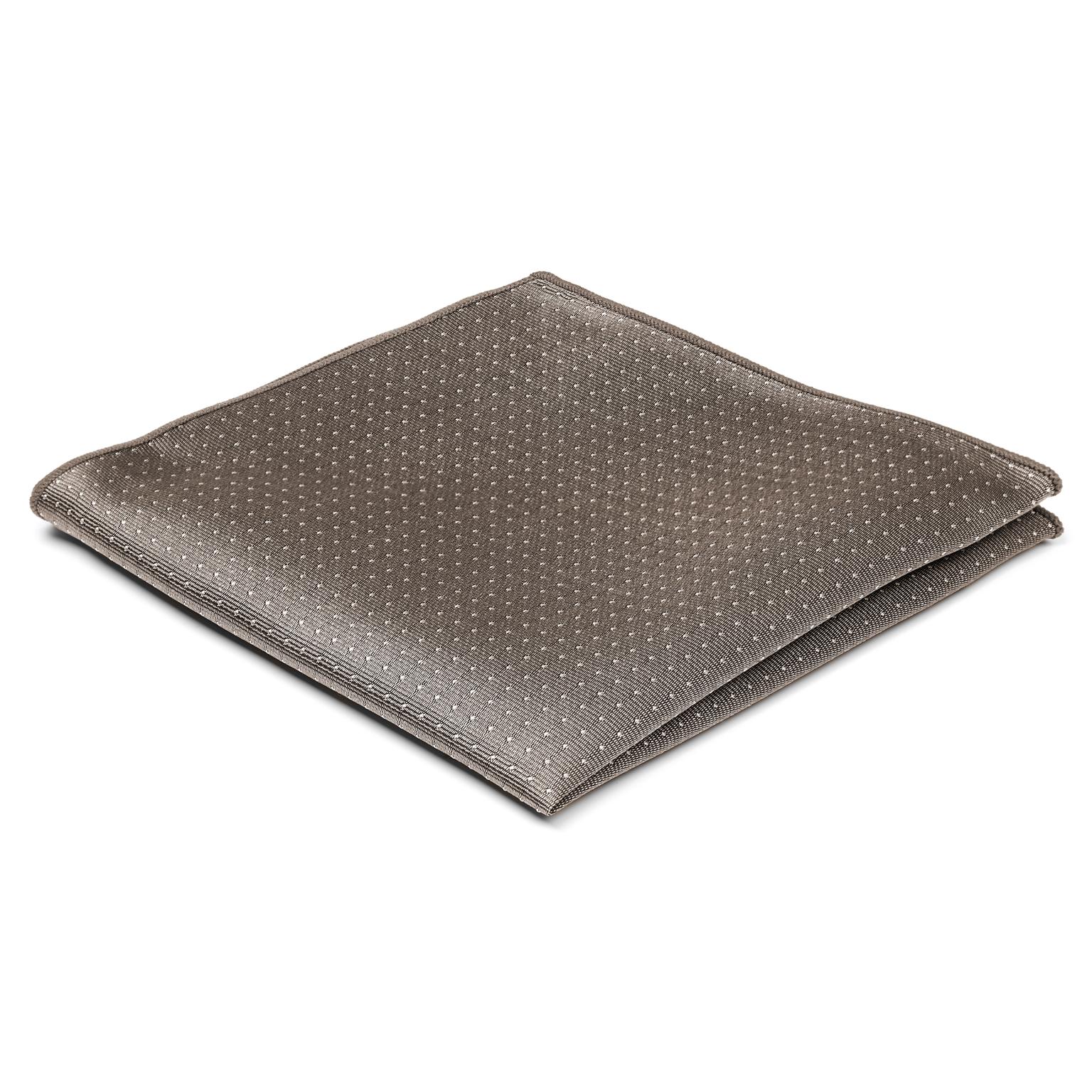 Beige Polka Dot Silk Pocket Square Beige Polka Dot Silk Pocket Square