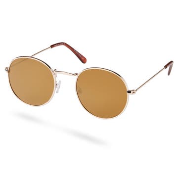 Waylon Vista Gylne Solbriller med Speilglass
