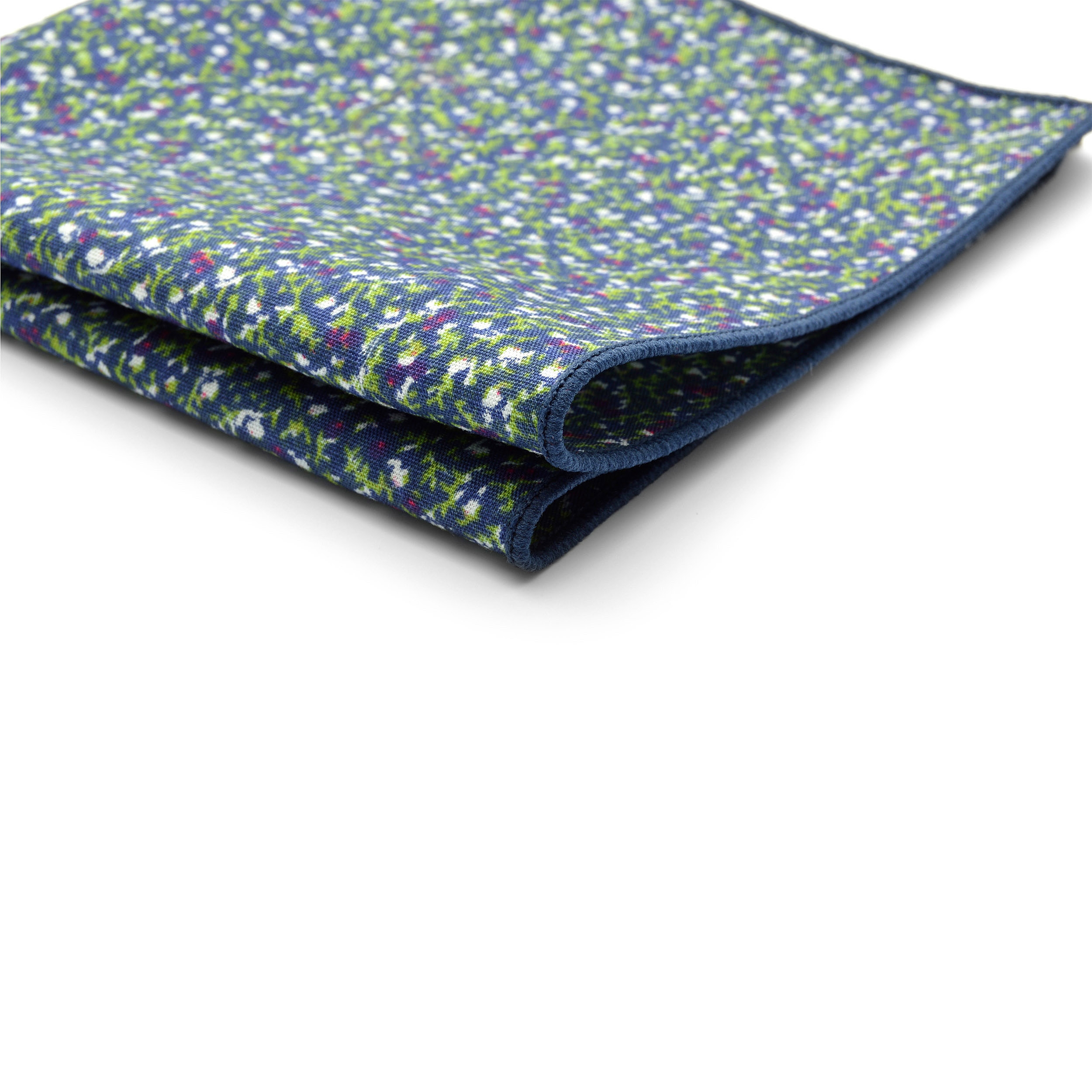 Einstecktuch mit Dunkelblau Blumenmuster - 2