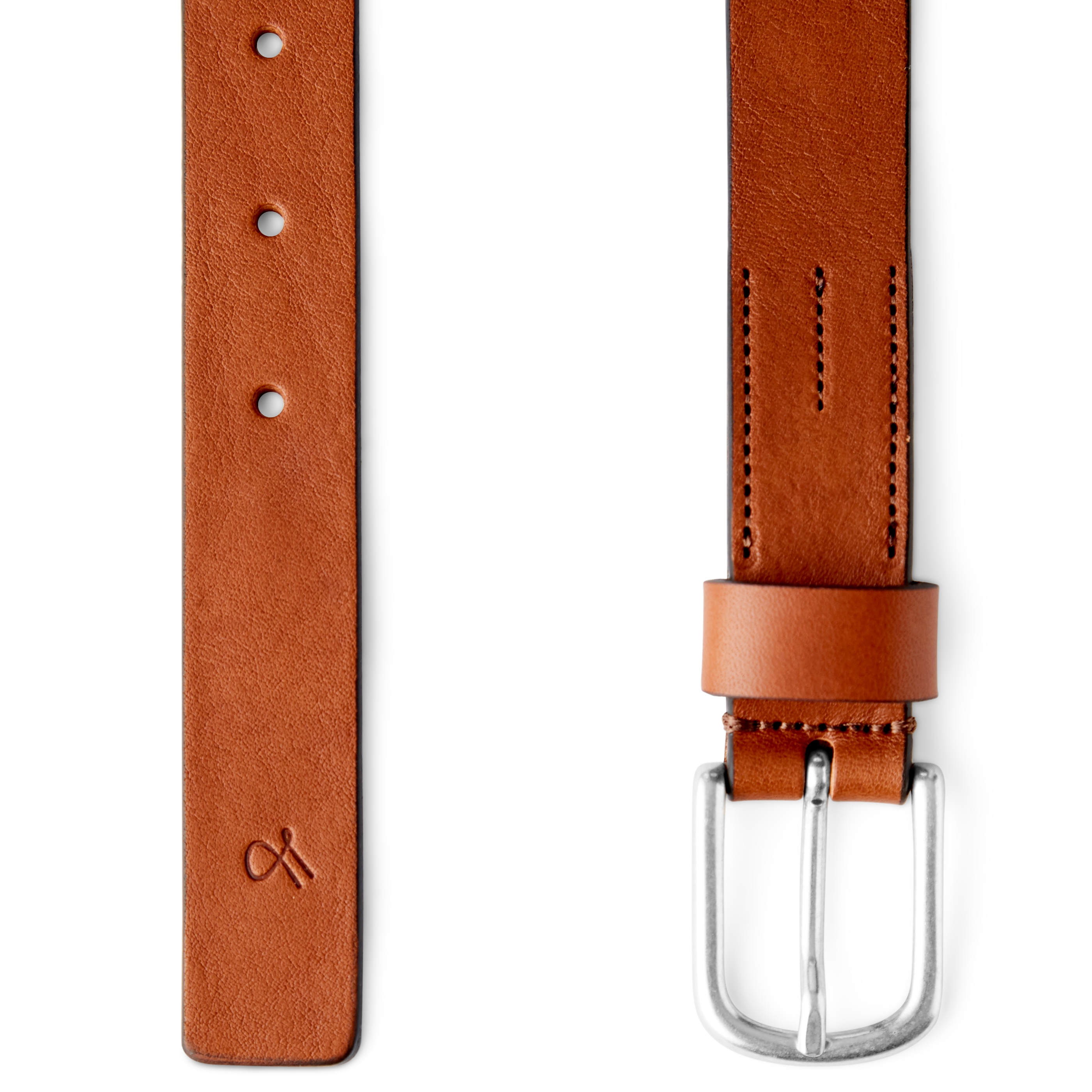 Koniakowy pasek skórzany Fayann - 2