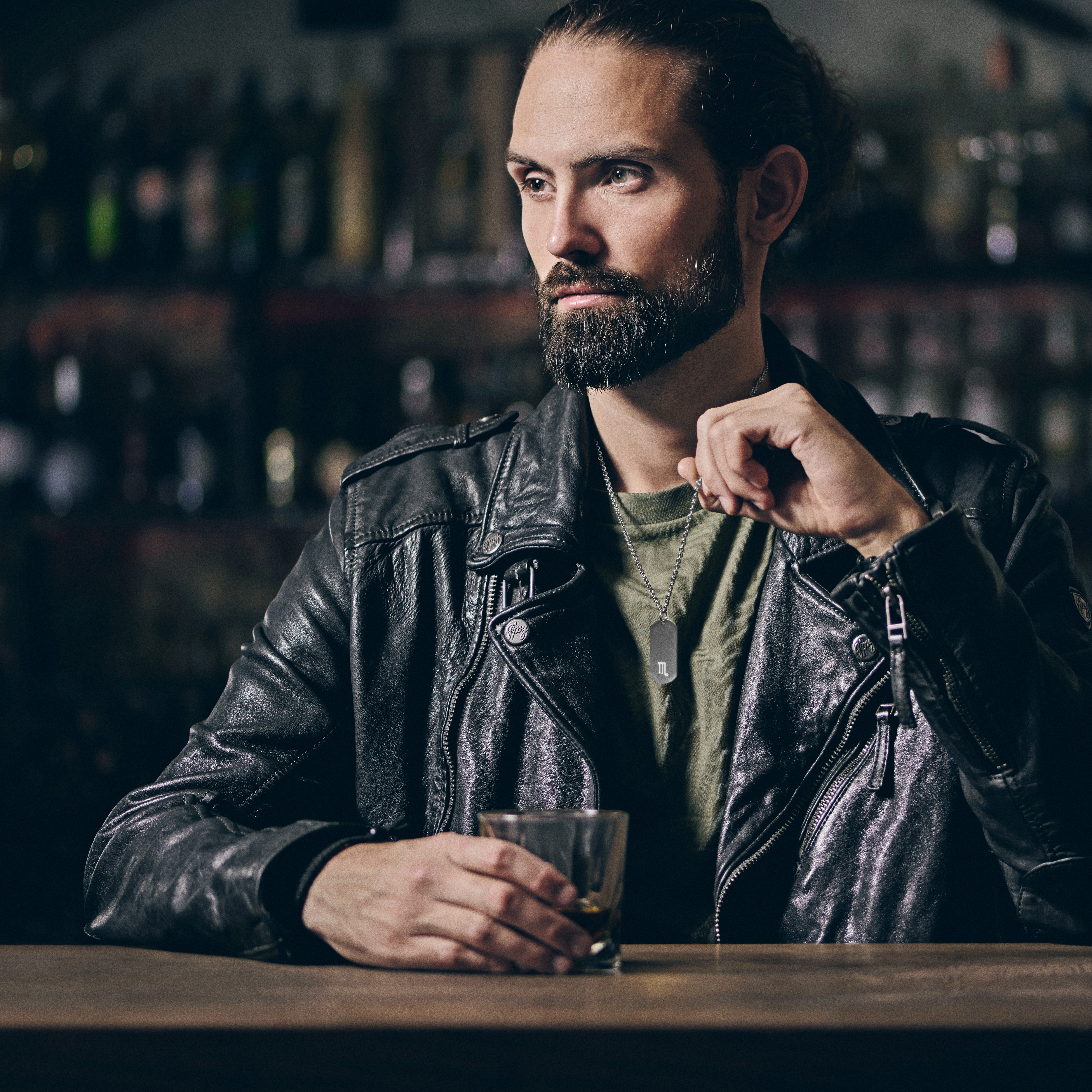 Сребристо стоманено колие зодия Скорпион - 4