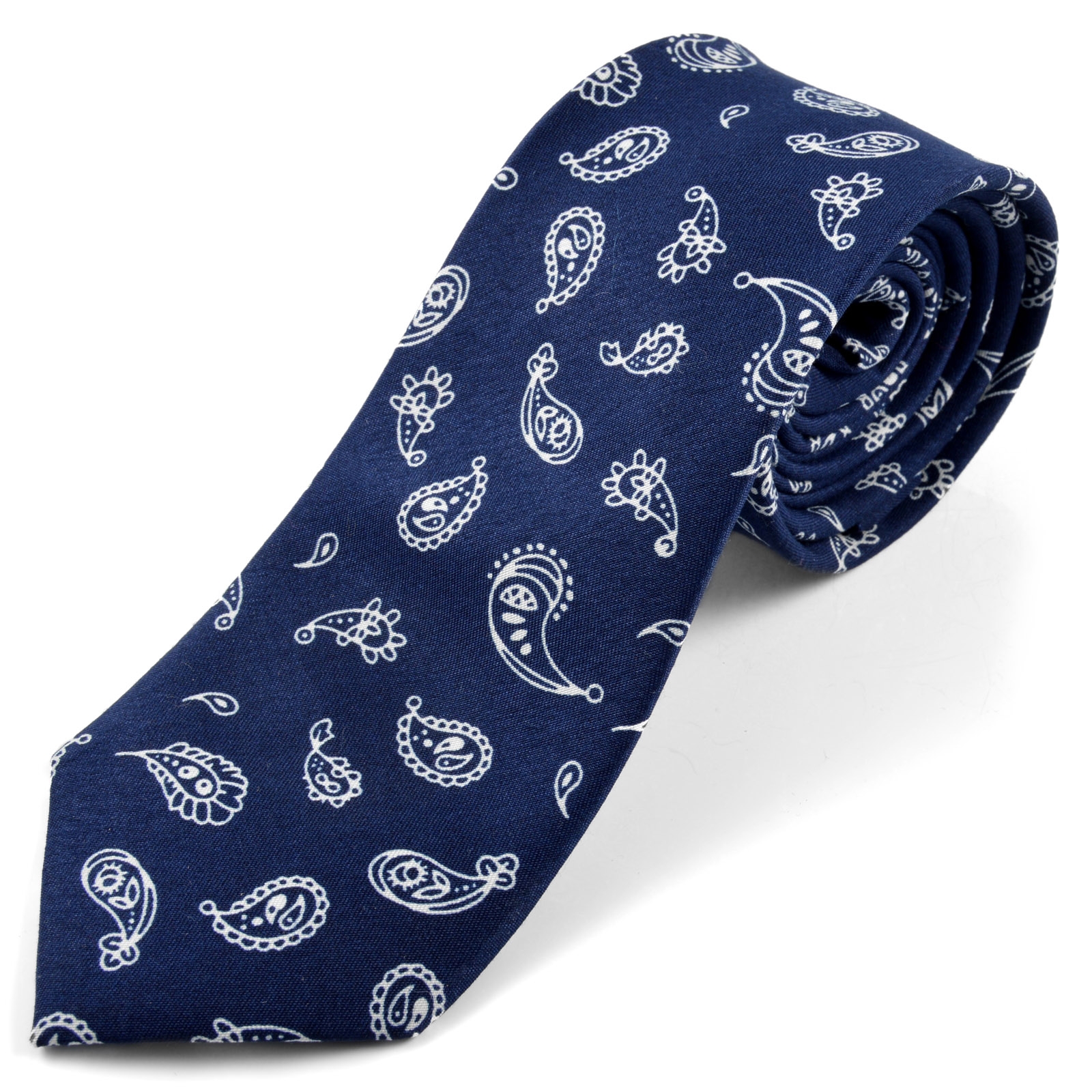 Blaue Paisley Krawatte - 1