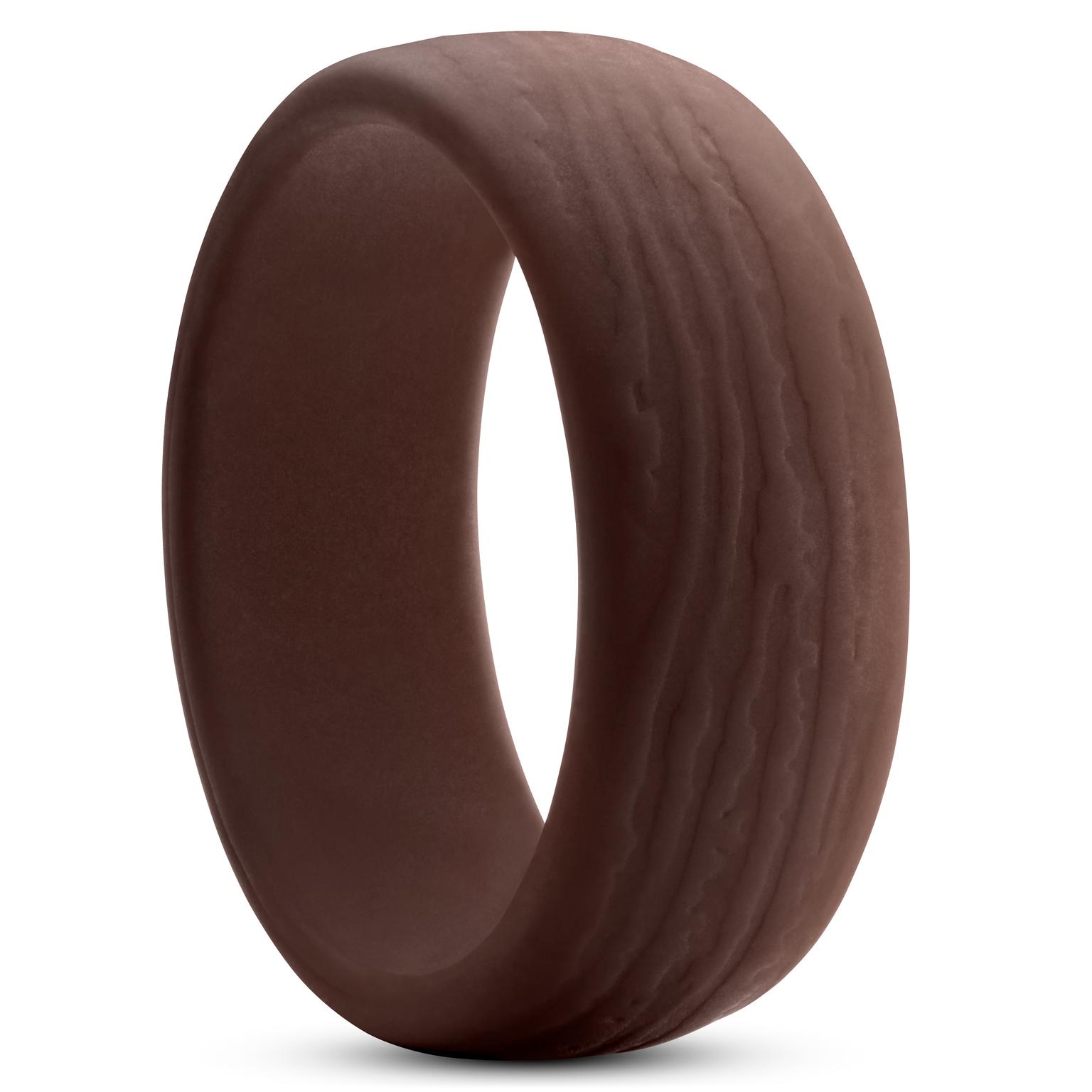 Brown Silicone Ring with Bark Texture Brown Silicone Ring with Bark Texture