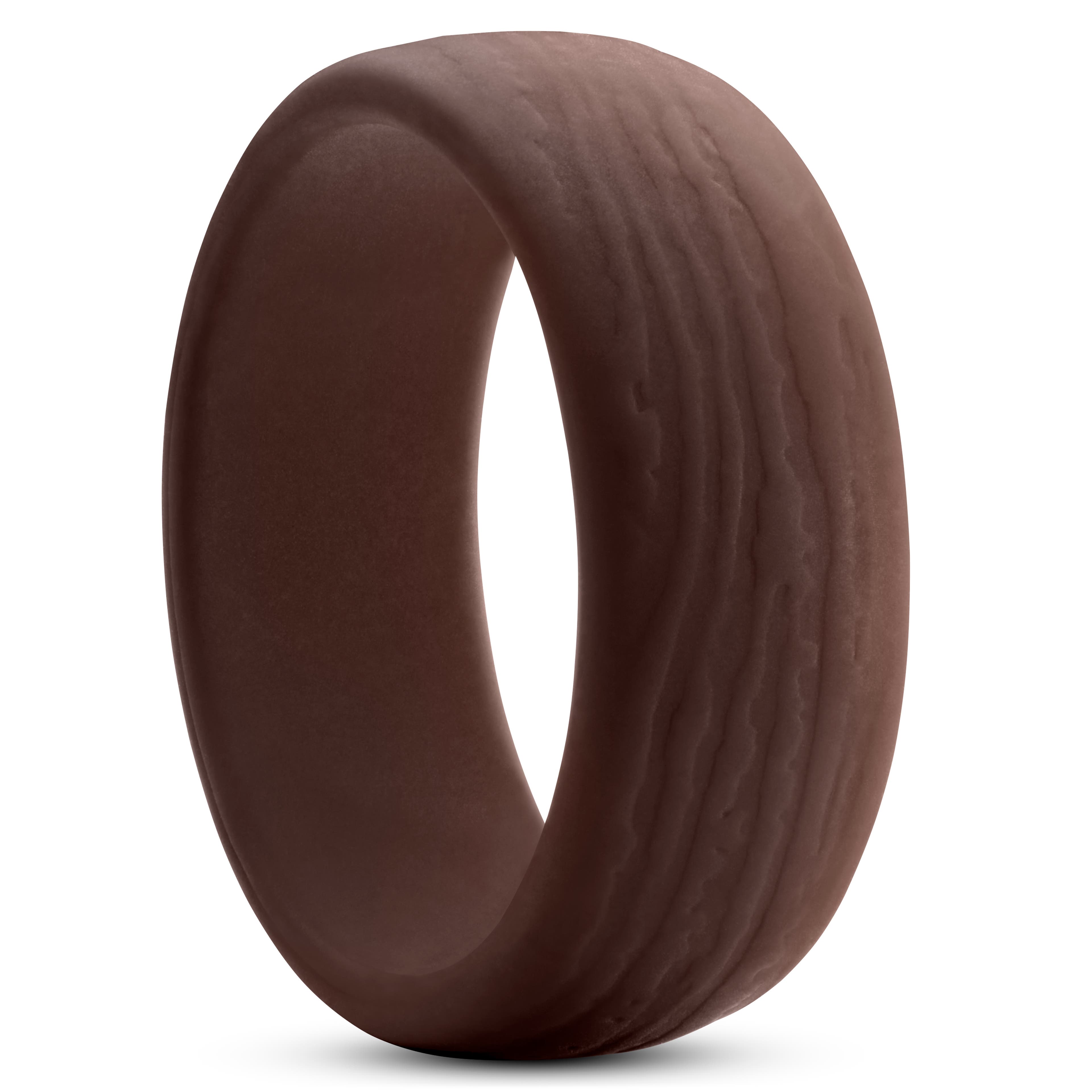 8,7 mm True Brown Silicone Bark Texture Ring