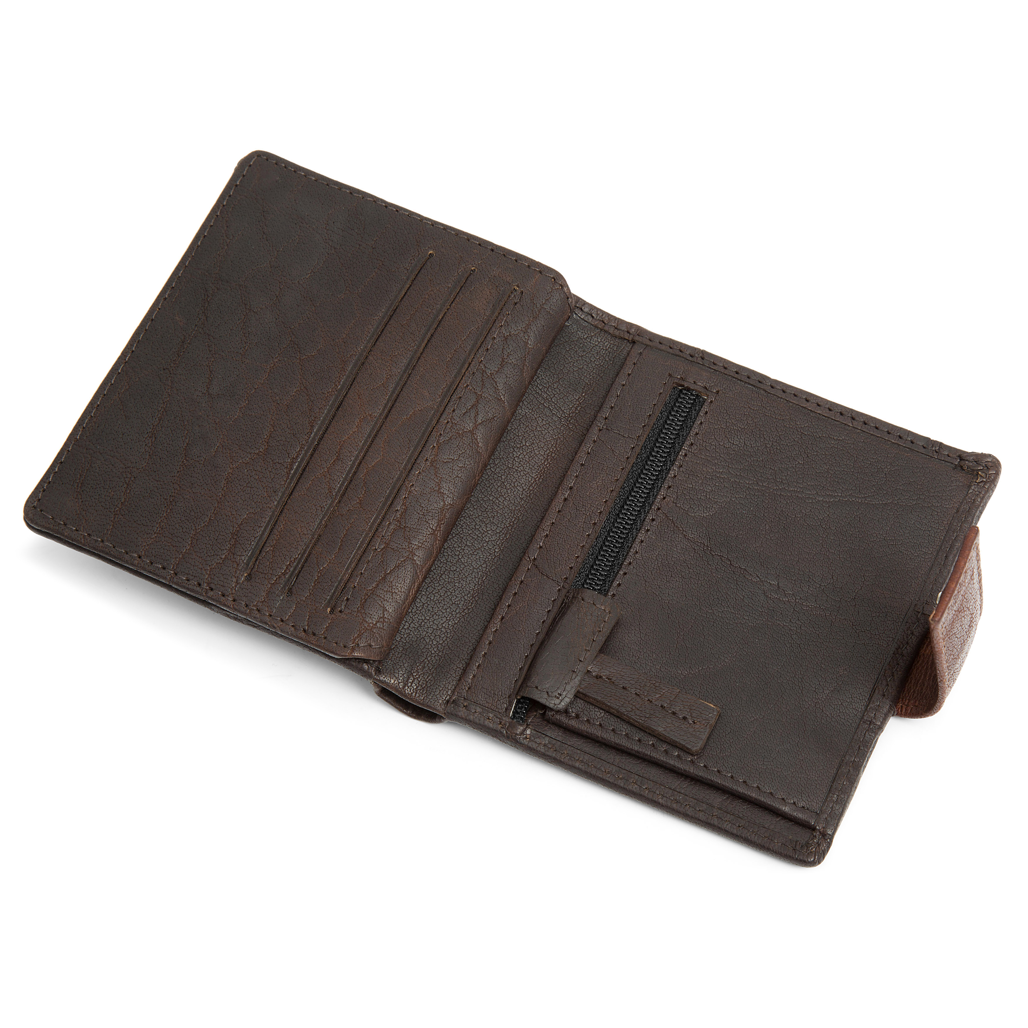 Δερμάτινο Πορτοφόλι Montreal Vertical Brown & Tan RFID - 7