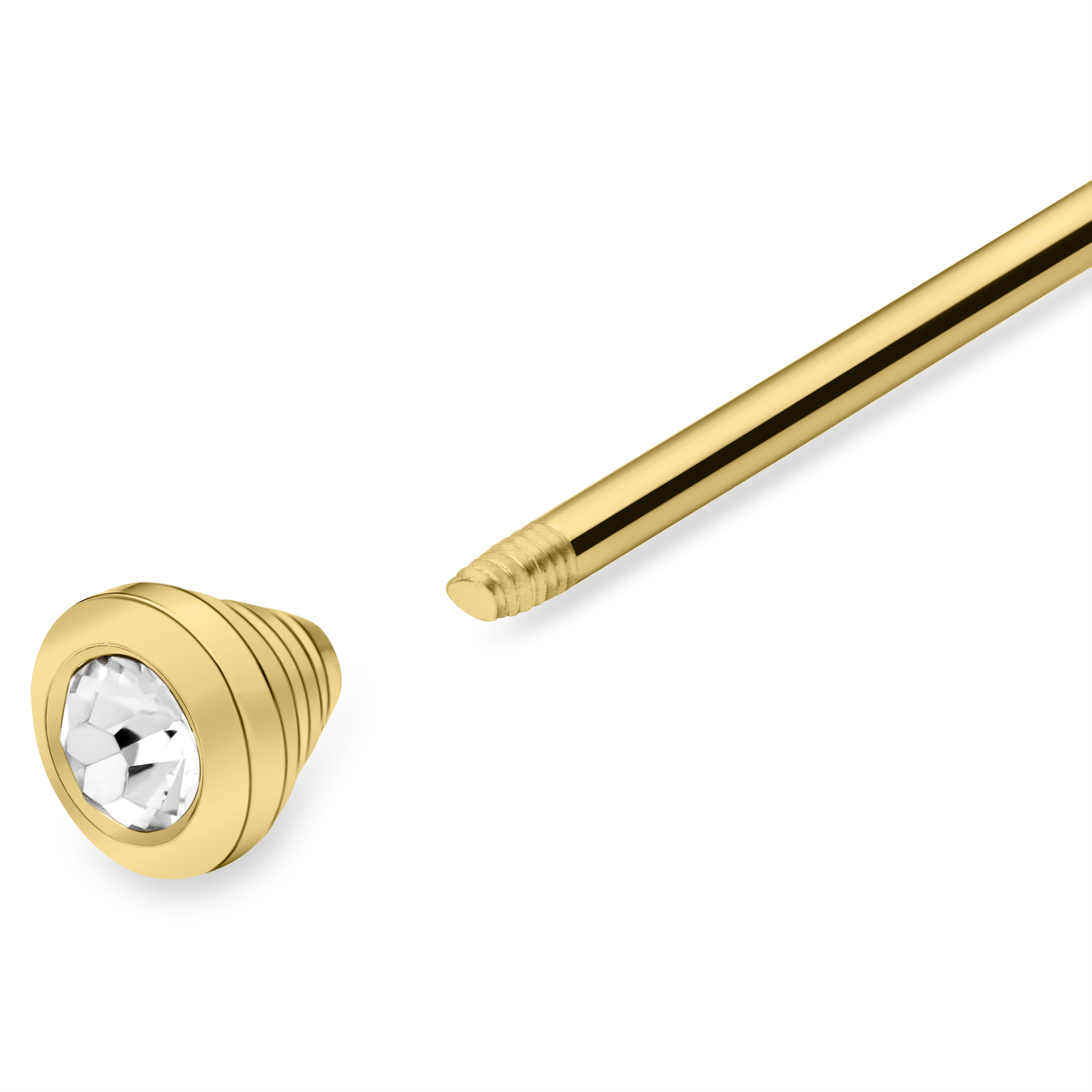 Zelta tonis apkakles stienis ar zirkoniju - 2