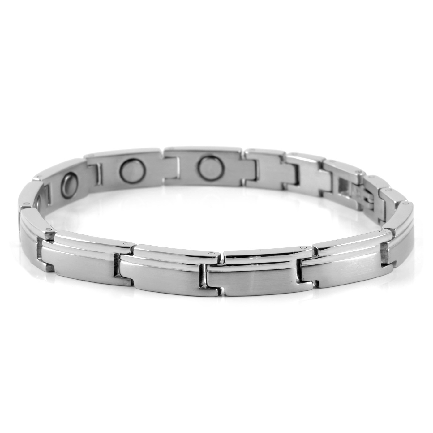 Stylish Two-split Magnet Steel Bracelet - 1