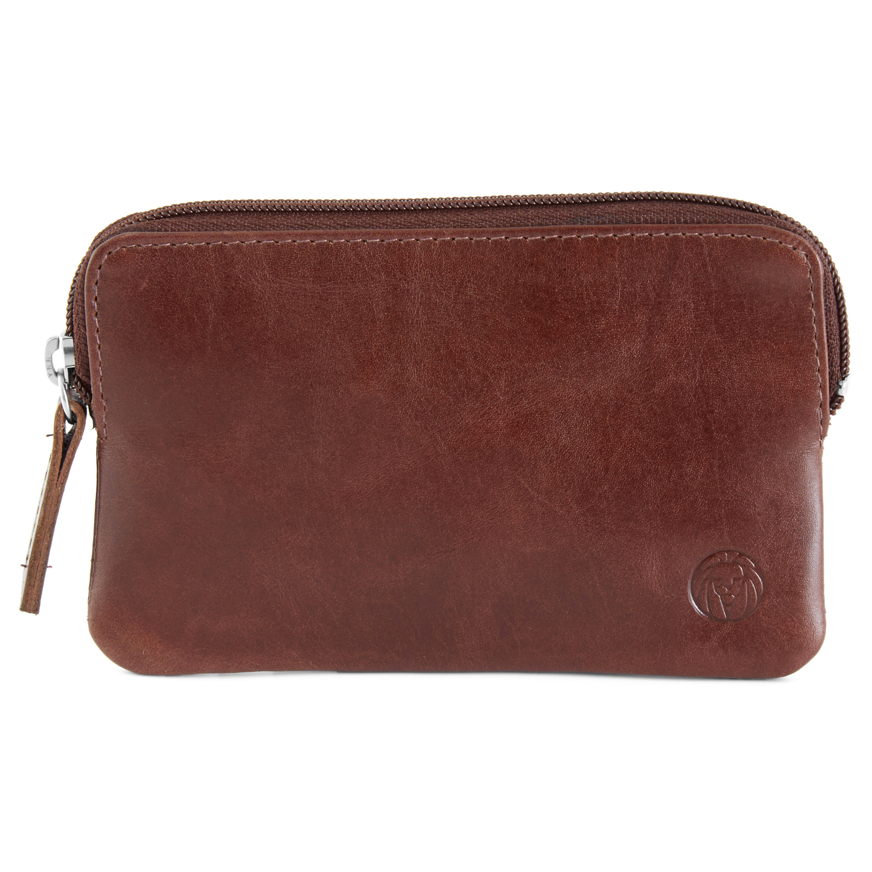 Brown Zipped Jasper Leather Wallet | In stock! | Lucleon
