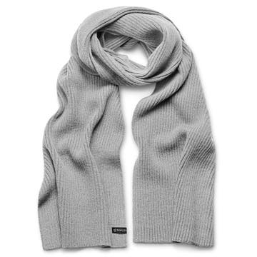 Artic | Bufanda de mezcla de lana de punto acanalado gris claro Artic | Bufanda de mezcla de lana de punto acanalado gris claro