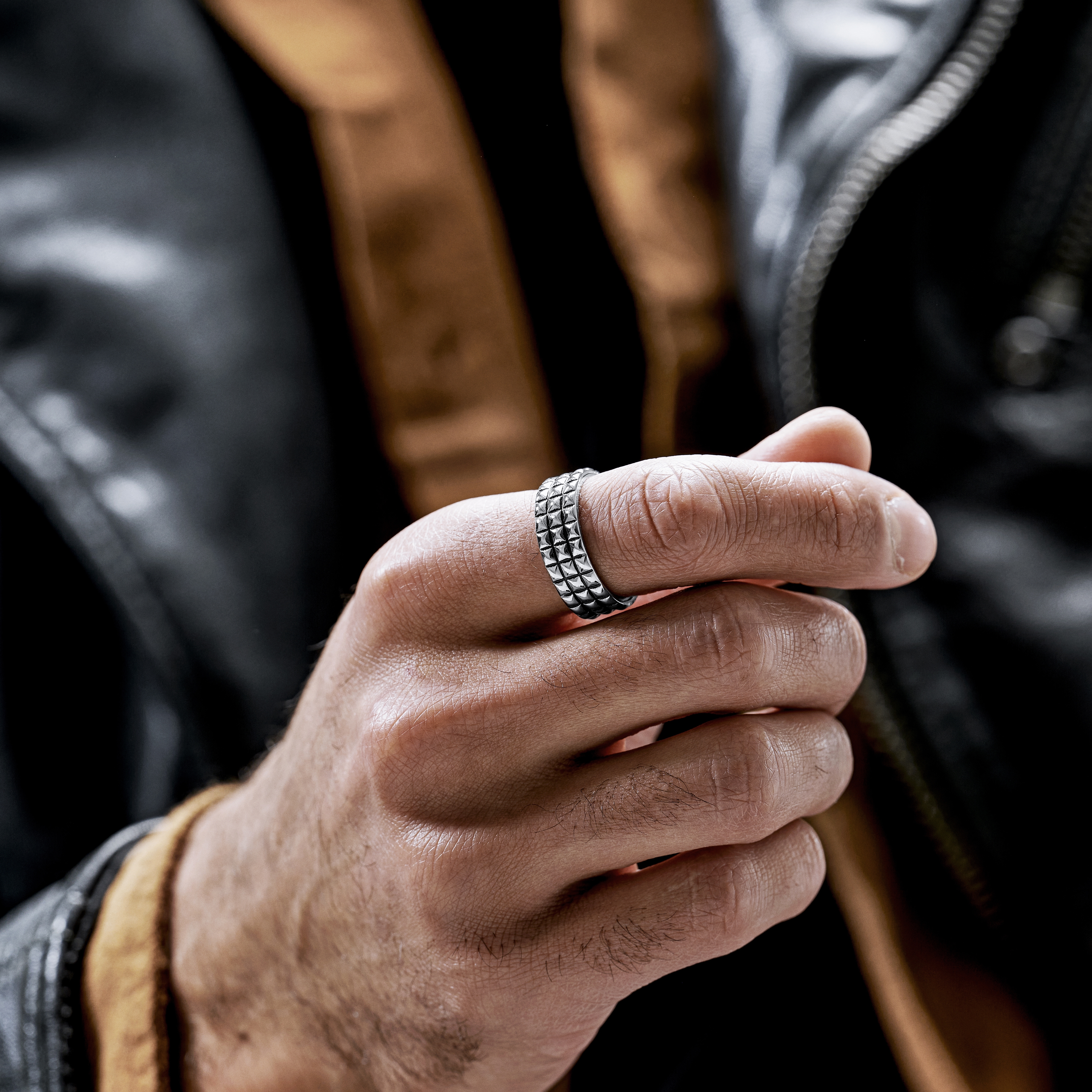 Anneau en acier Pearce Pyramis - 2