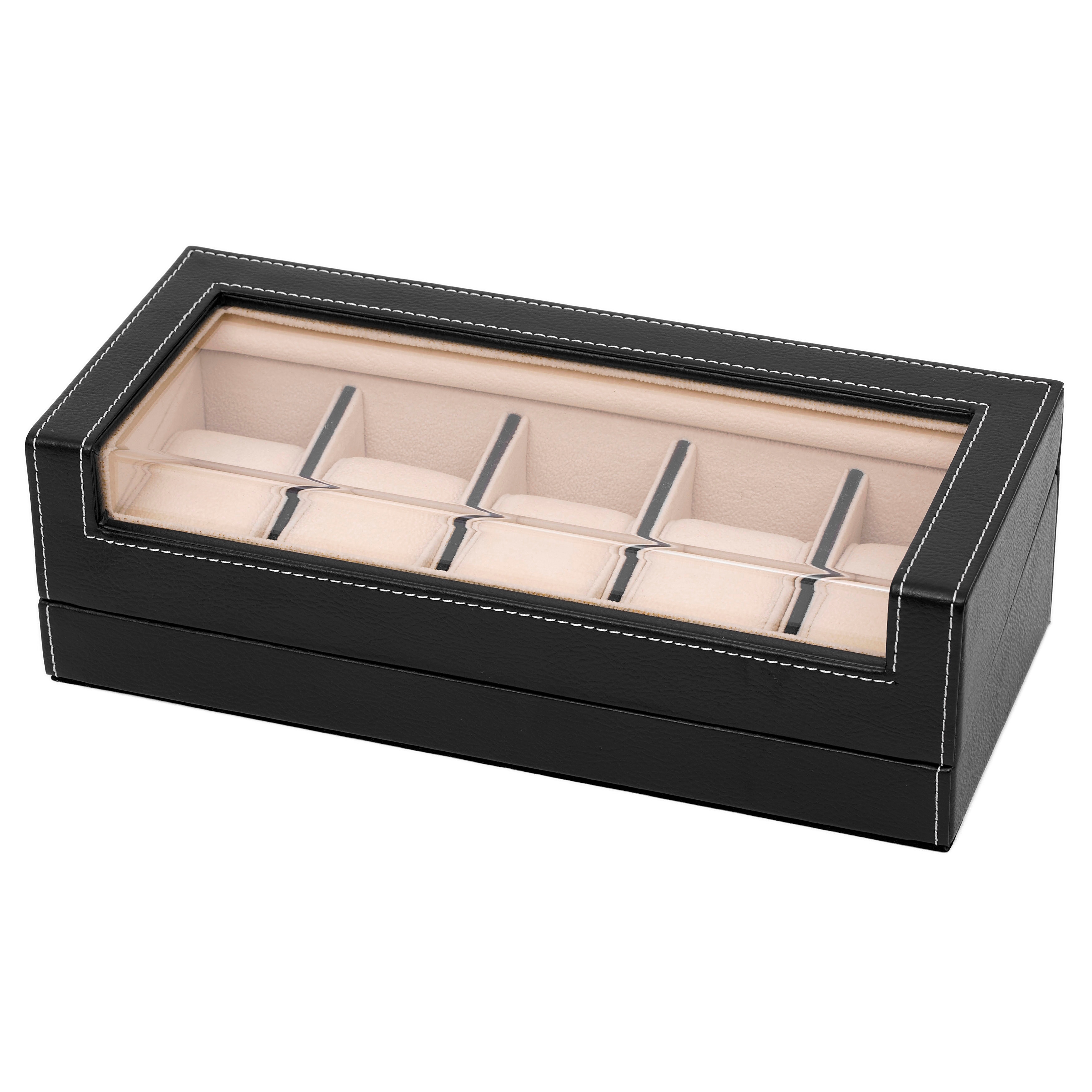 Sort Mini Urkasse i Træ - 5 Ure - 1